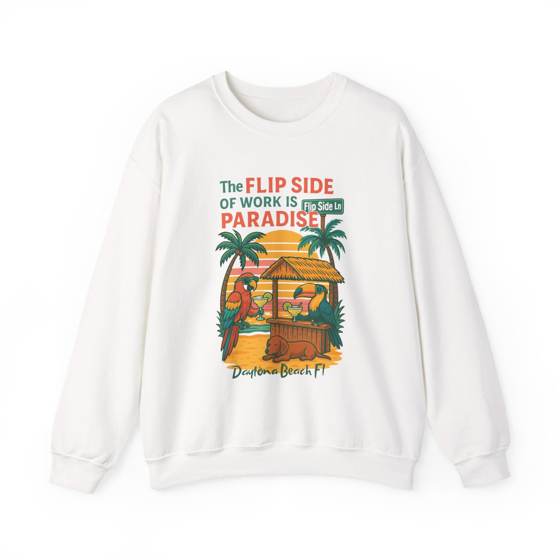 Flip side ln  Crewneck Sweatshirt - Jimmy Buffet Style