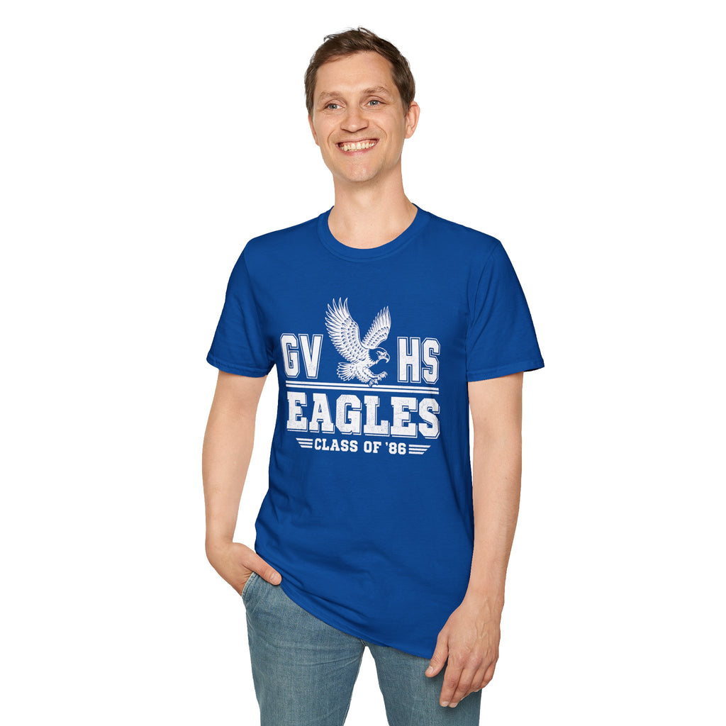 GVHS Eagles Vintage Eagle Logo T-Shirt | Class of '86 School Spirit