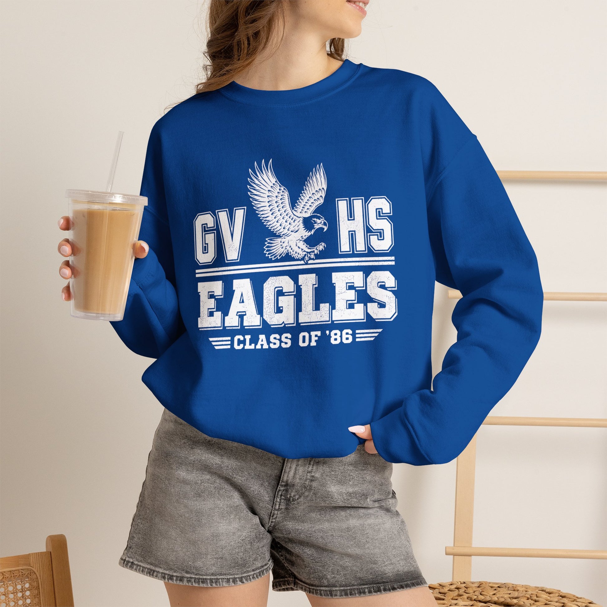 GVHS Eagles Crewneck Sweatshirt — Class of '86 Vintage School Spirit