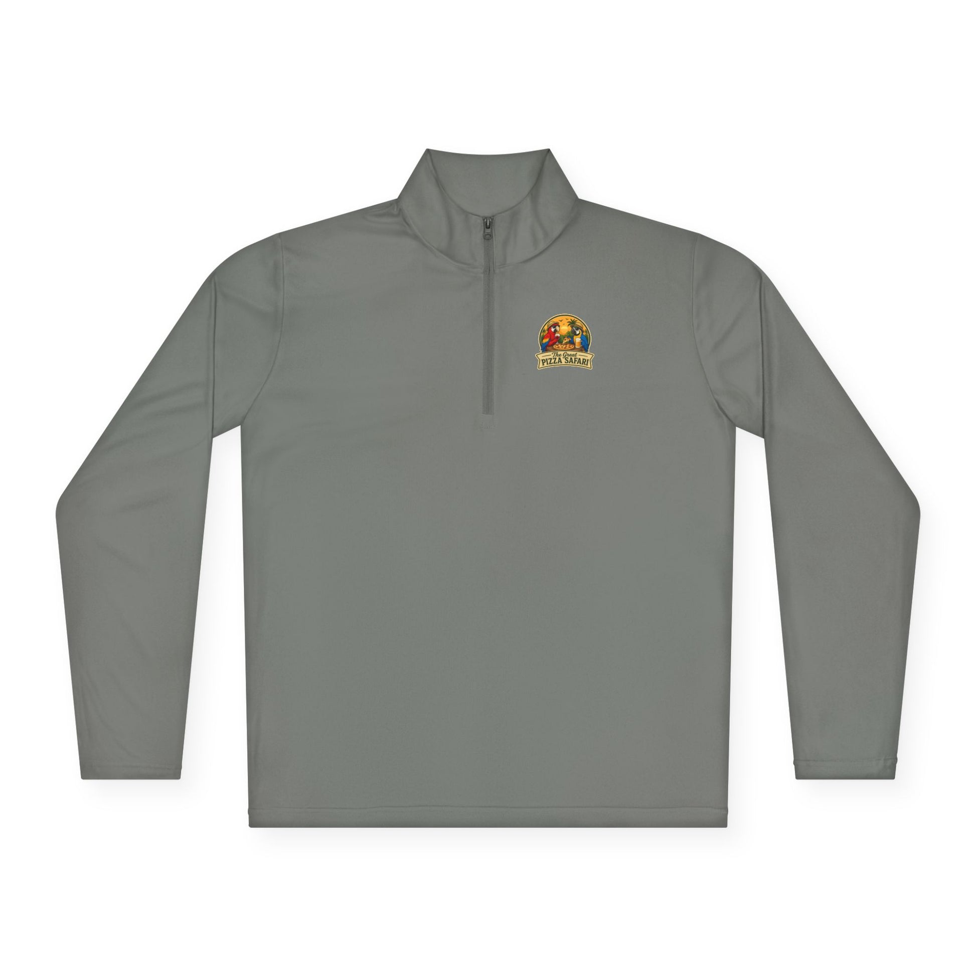 Quarter-Zip Pullover — The Great Pizza Safari Logo Pullover