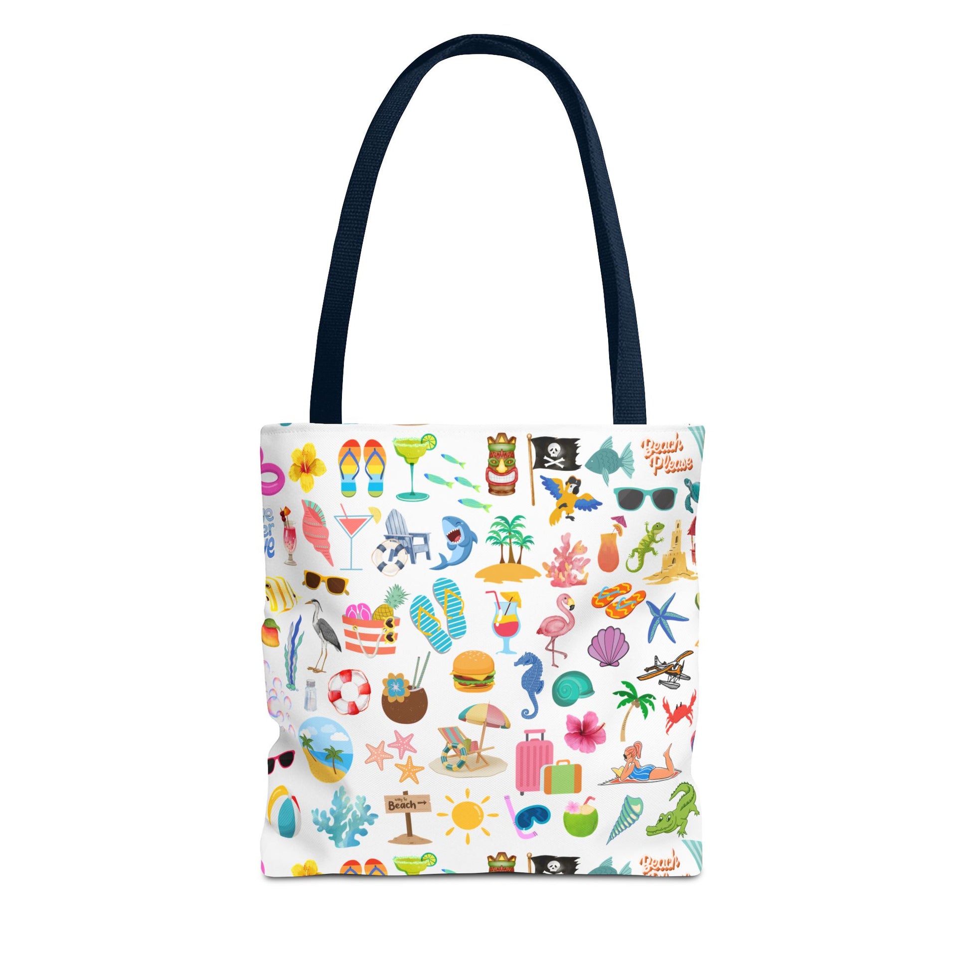 Vibrant Summer Tote Bag, Beach Tote, Vacation Carryall, Fun Shopping Bag, Cute Gift for Her