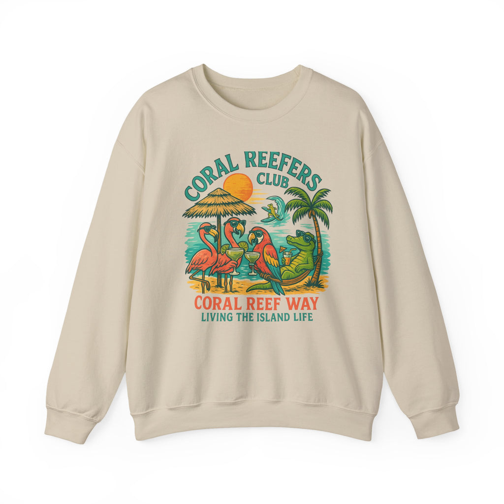 Coral Reefer Way  coral reefers club sweatshirt Fun Beachwear, Unisex Gift, Summer Casual, Travel Apparel