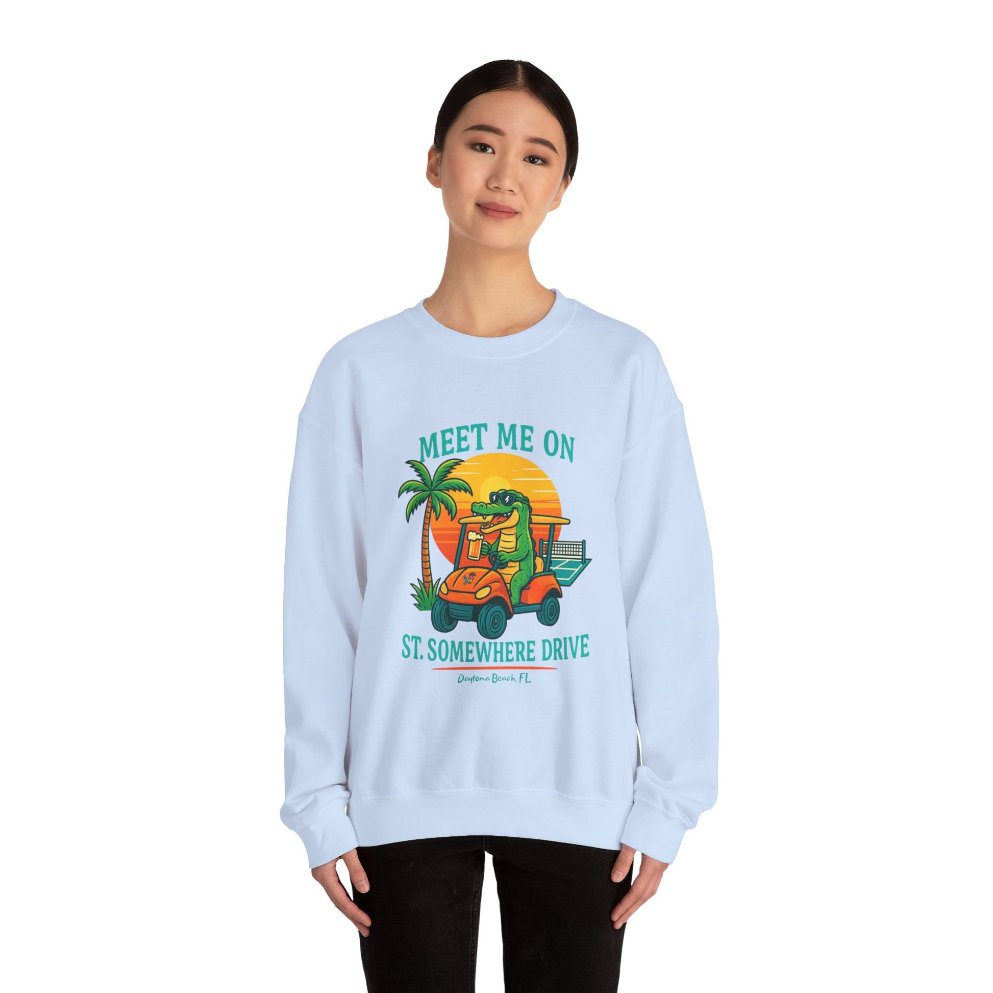 St Somewhere dr  Crewneck Sweatshirt -