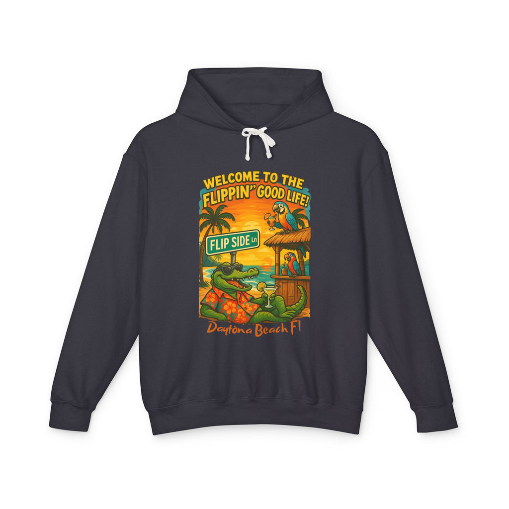 Flip Side Ln  Lightweight Comfort Colors Hoodie - Jimmy Buffet Style