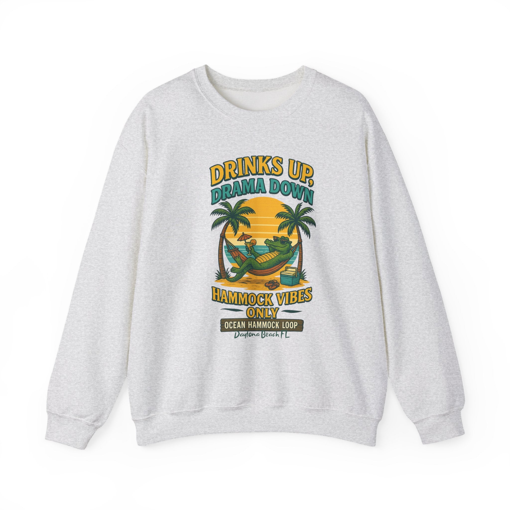 Ocean hammock Loop  Crewneck Sweatshirt - Jimmy Buffet Style