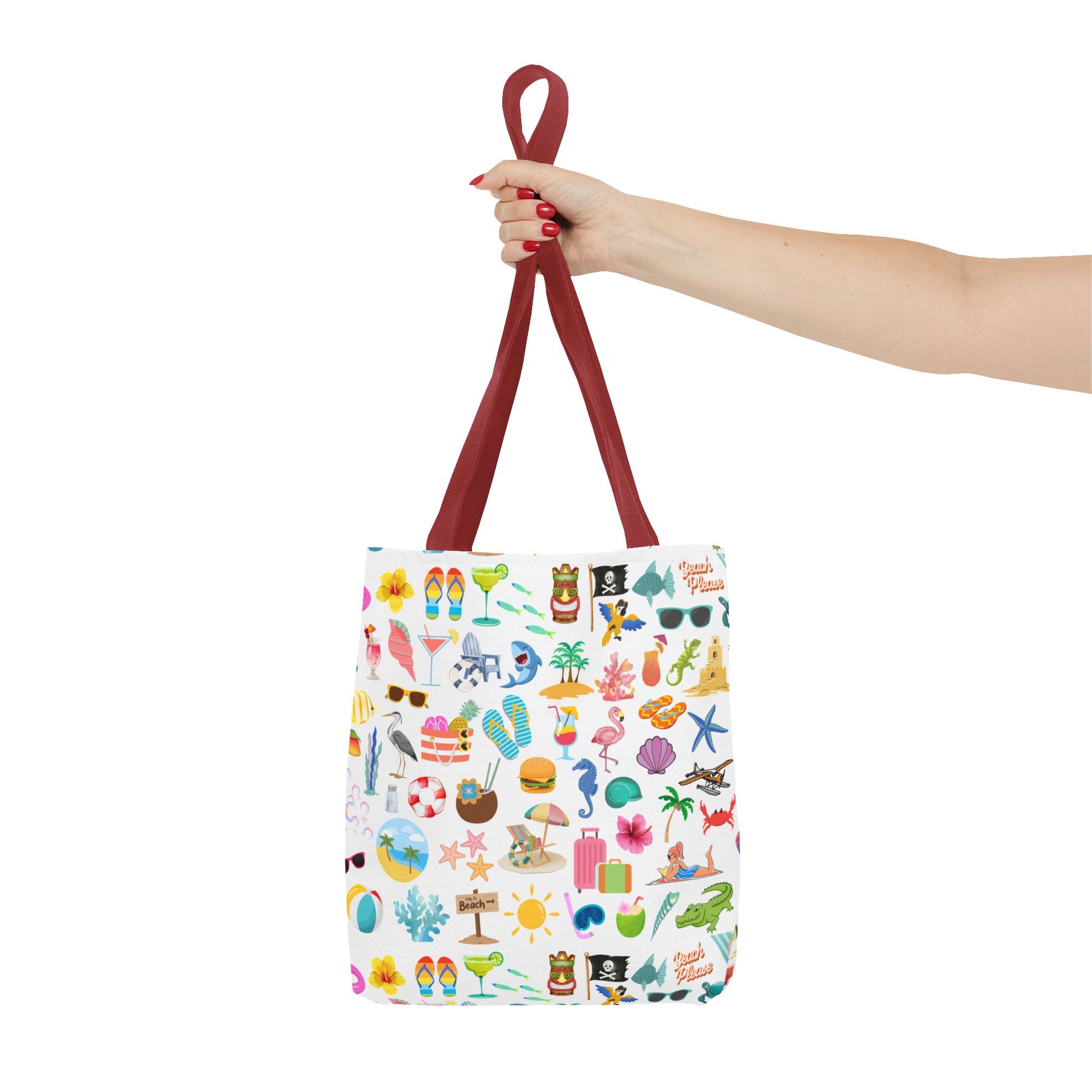 Vibrant Summer Tote Bag, Beach Tote, Vacation Carryall, Fun Shopping Bag, Cute Gift for Her