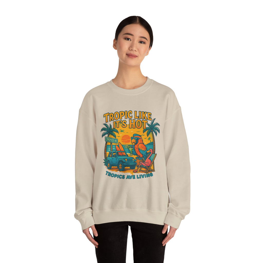 Tropics Ave Crewneck Sweatshirt - Jimmy Buffet Style