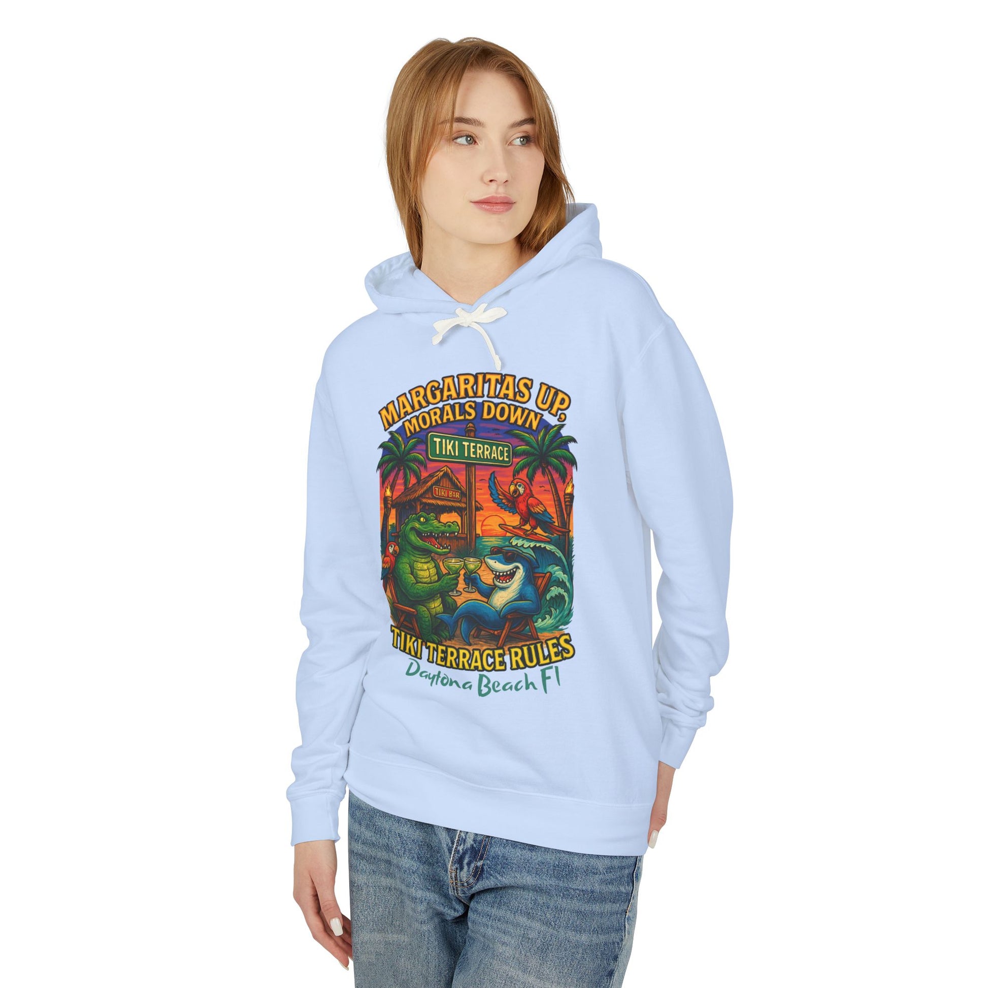 Tiki Terrace  Lightweight Comfort Colors Hoodie - Jimmy Buffet Style