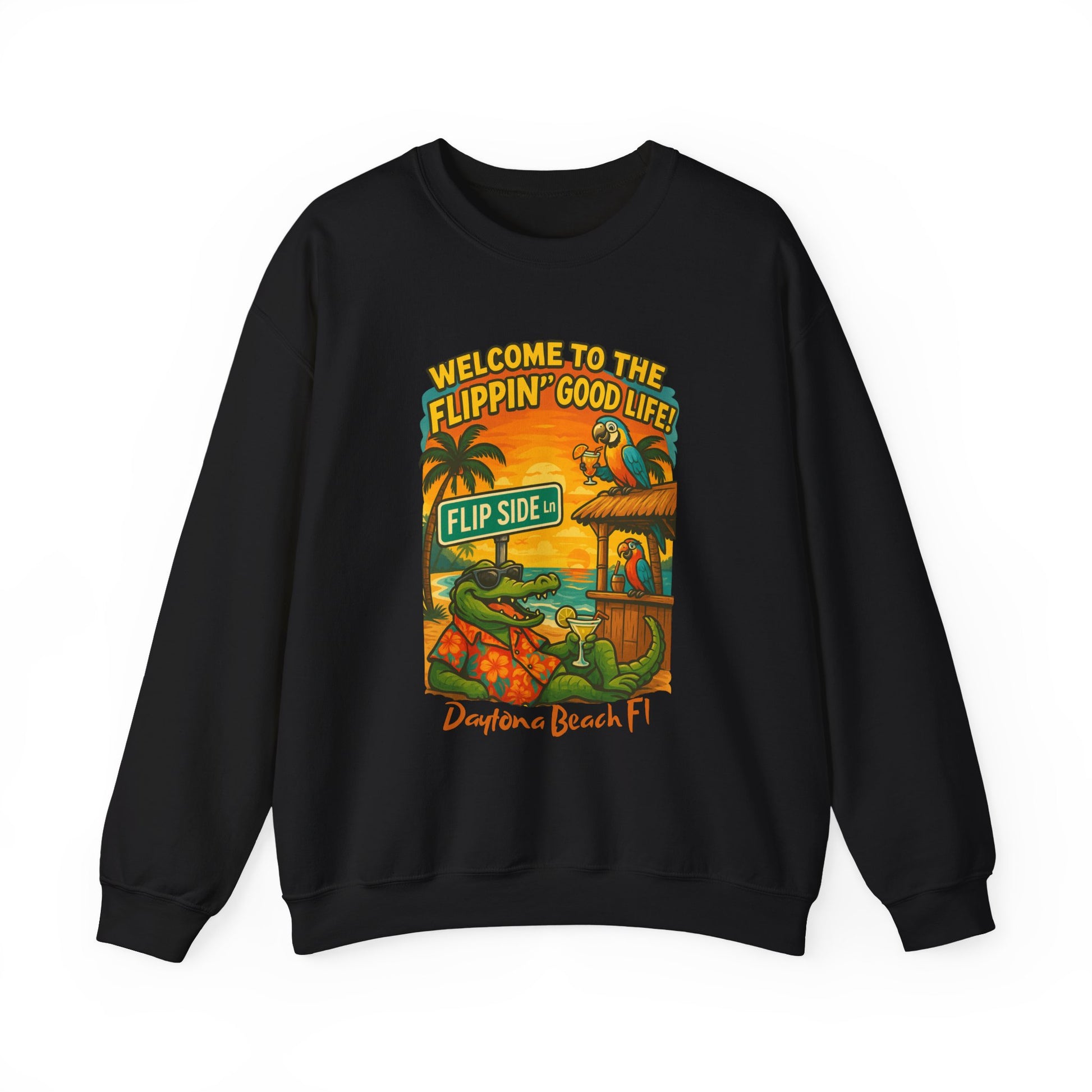 Flip side ln  Crewneck Sweatshirt - Jimmy Buffet Style