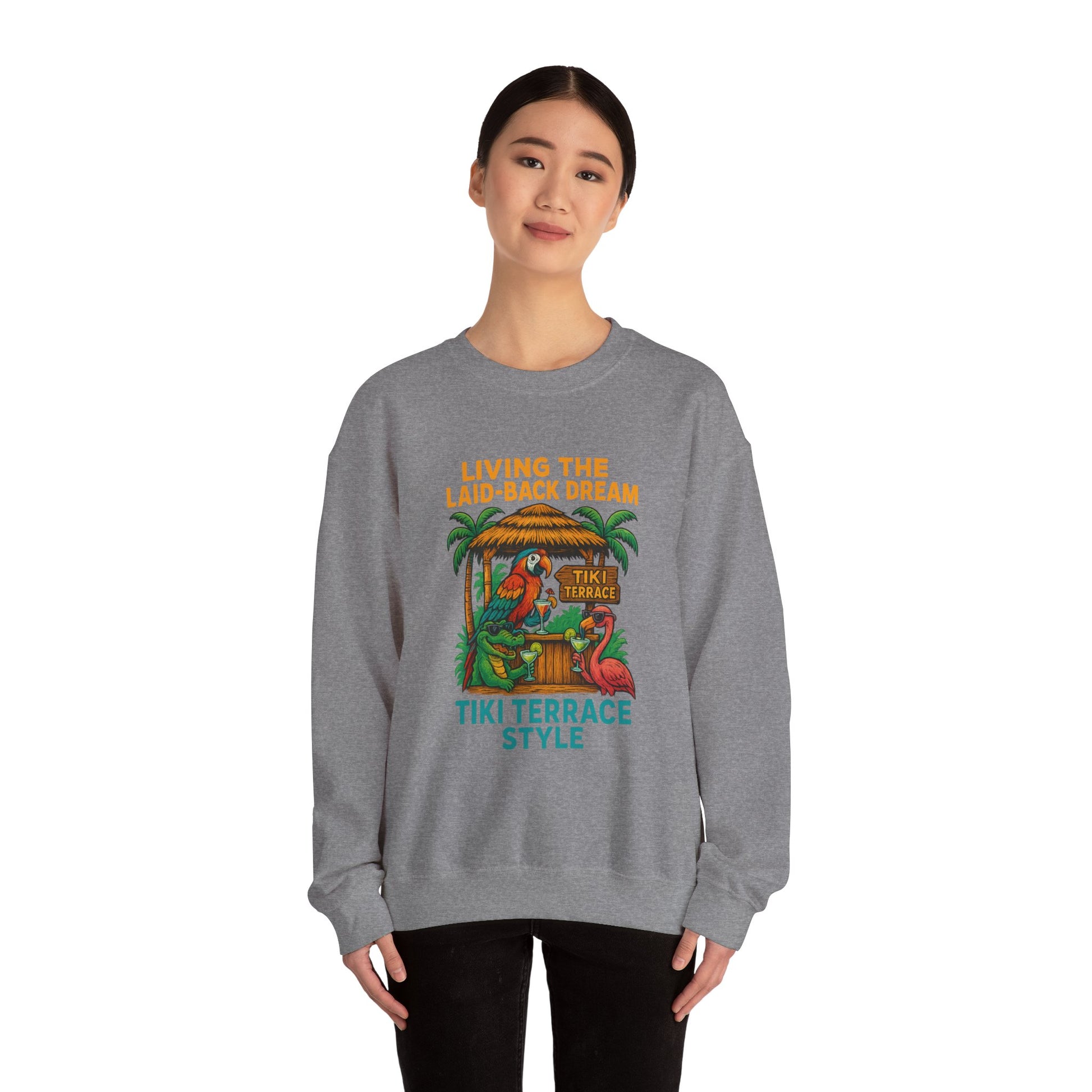 Tiki Terrace  Crewneck Sweatshirt - Jimmy Buffet Style