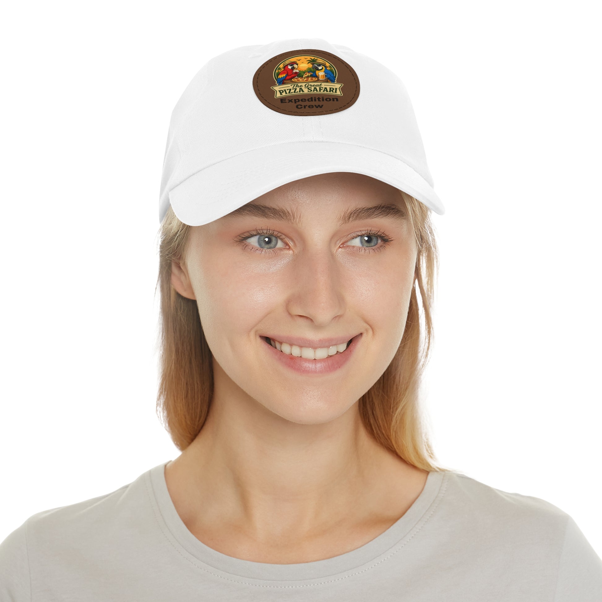 Dad Hat — Pizza Safari Expedition Crew Leather Patch