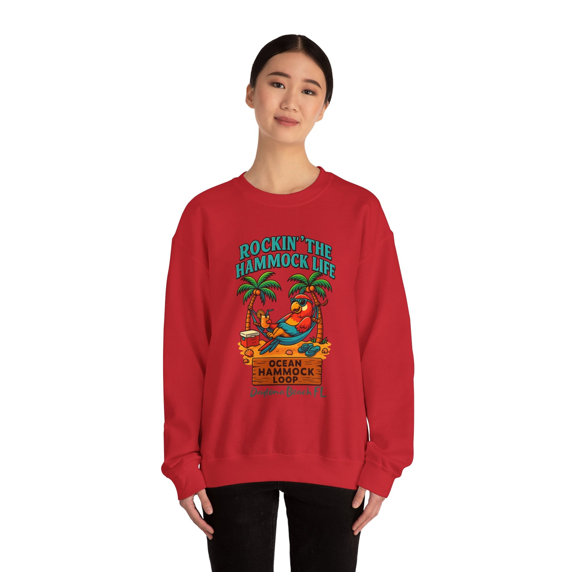 Ocean hammock Loop  Crewneck Sweatshirt - Jimmy Buffet Style
