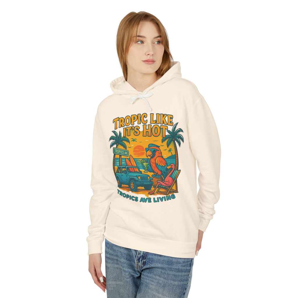 Tropics Ave Lightweight Comfort Colors Hoodie - Jimmy Buffet Style