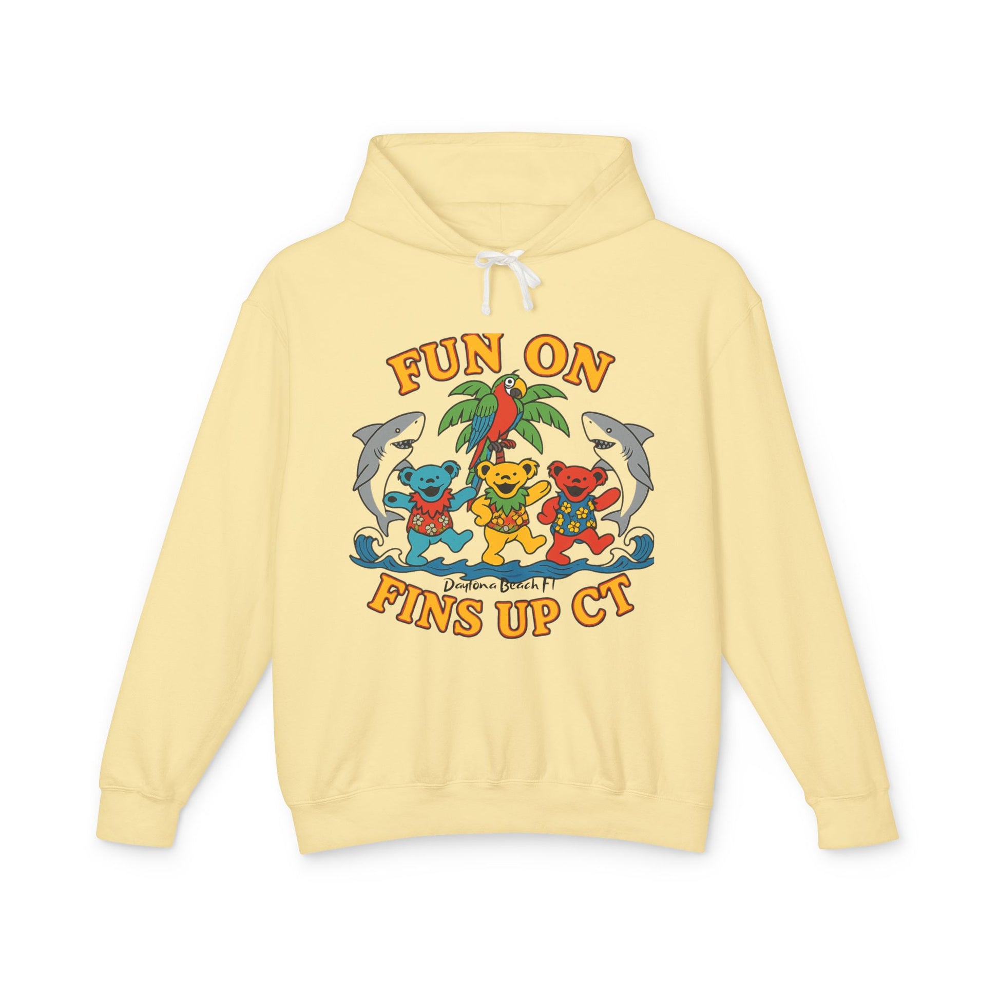 Fins Up ct  Lightweight Comfort Colors Hoodie - Jimmy Buffet Style
