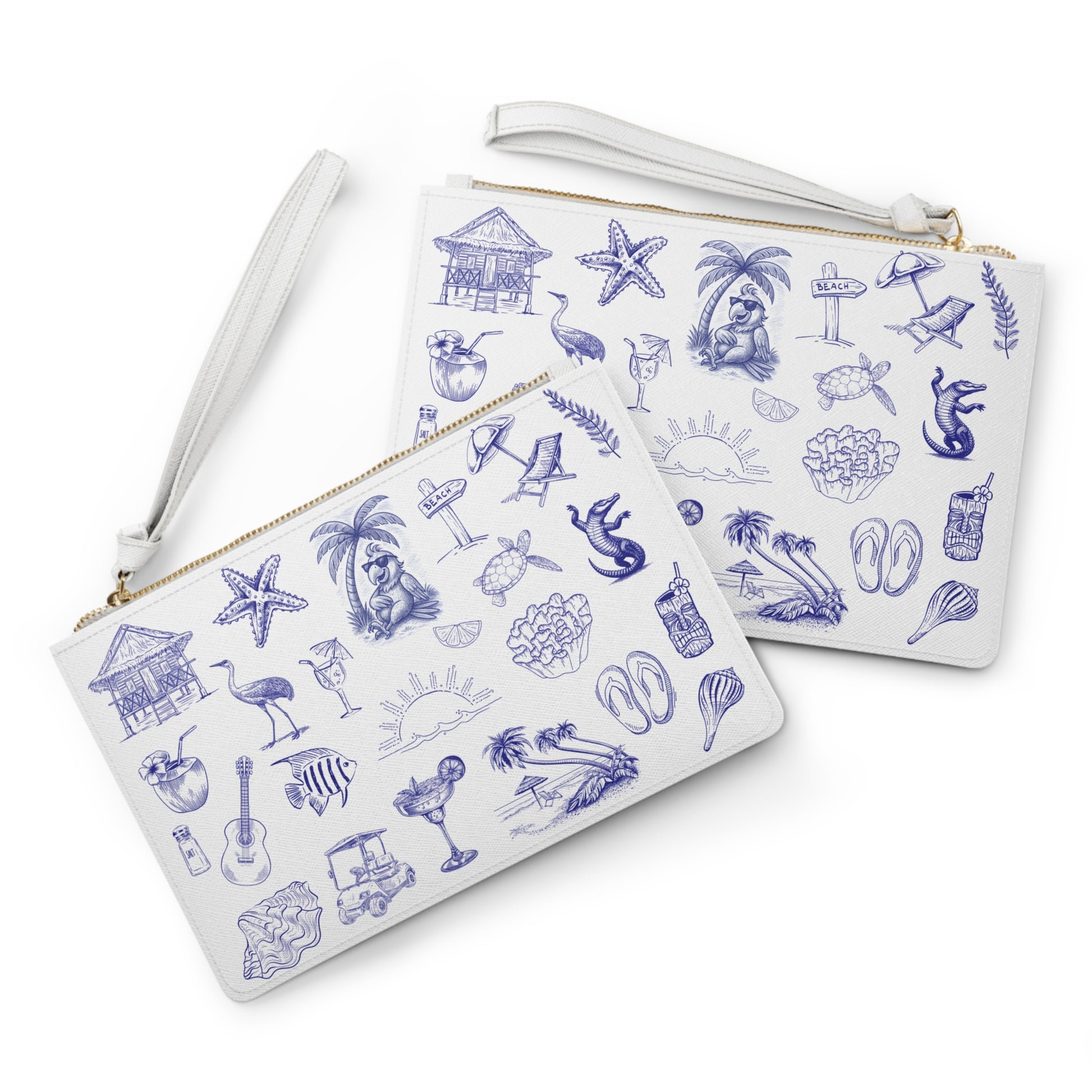 Beach-Themed Clutch Bag, Perfect Summer Accessories, Vacation Essentials, Gift for Her, Stylish Purse for Festivals