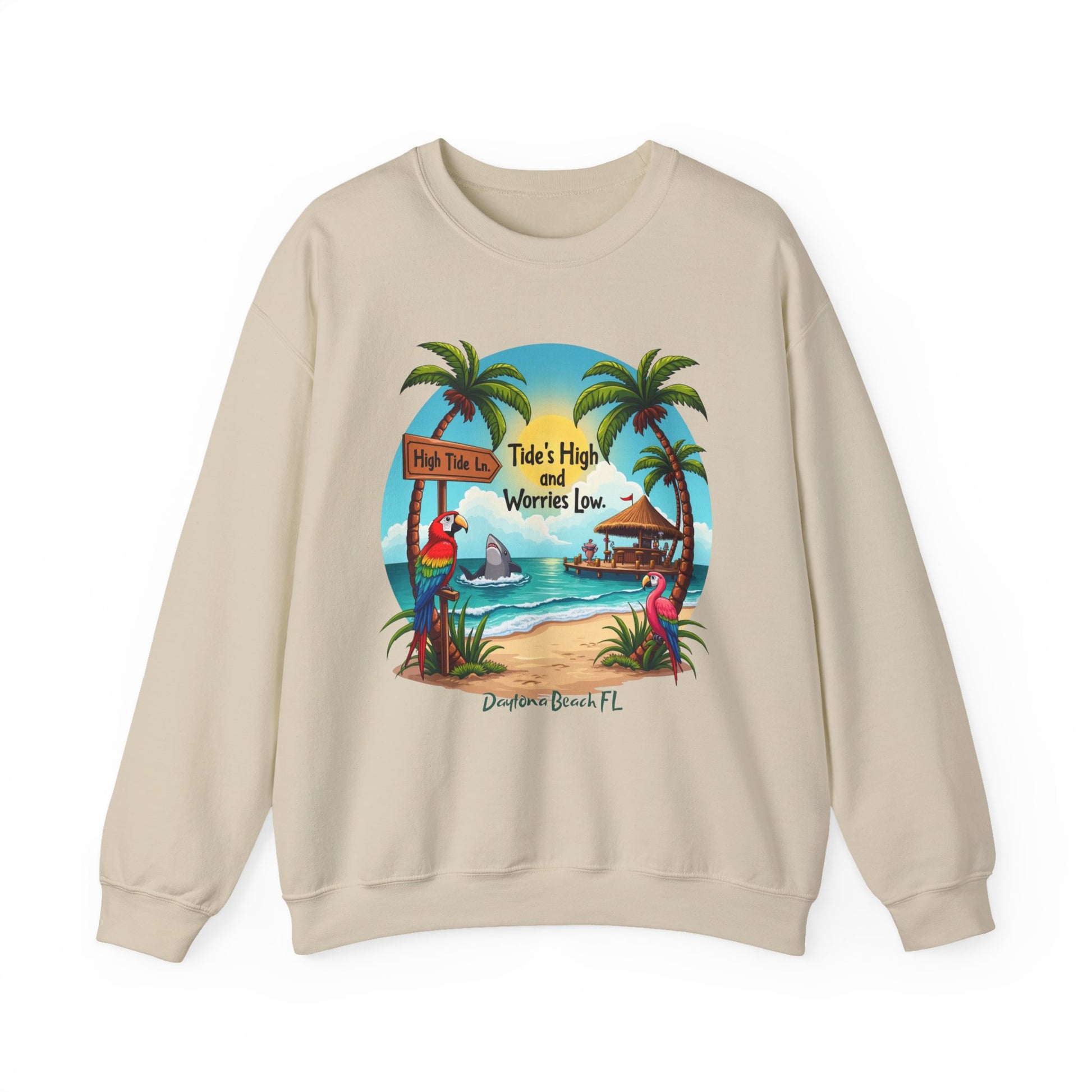High tide Ln Crewneck Sweatshirt - Jimmy Buffet Style