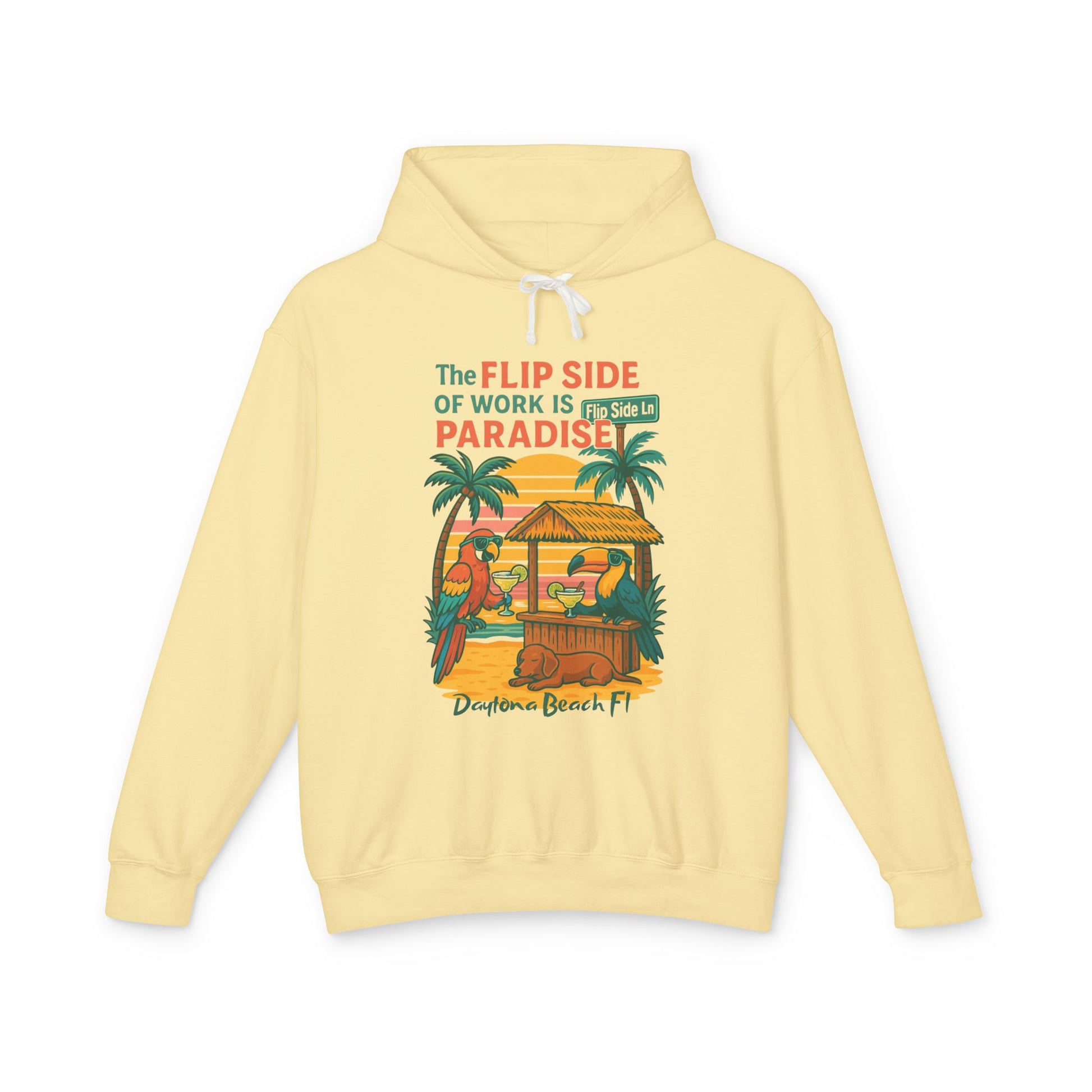Flip Side Ln  Lightweight Comfort Colors Hoodie - Jimmy Buffet Style