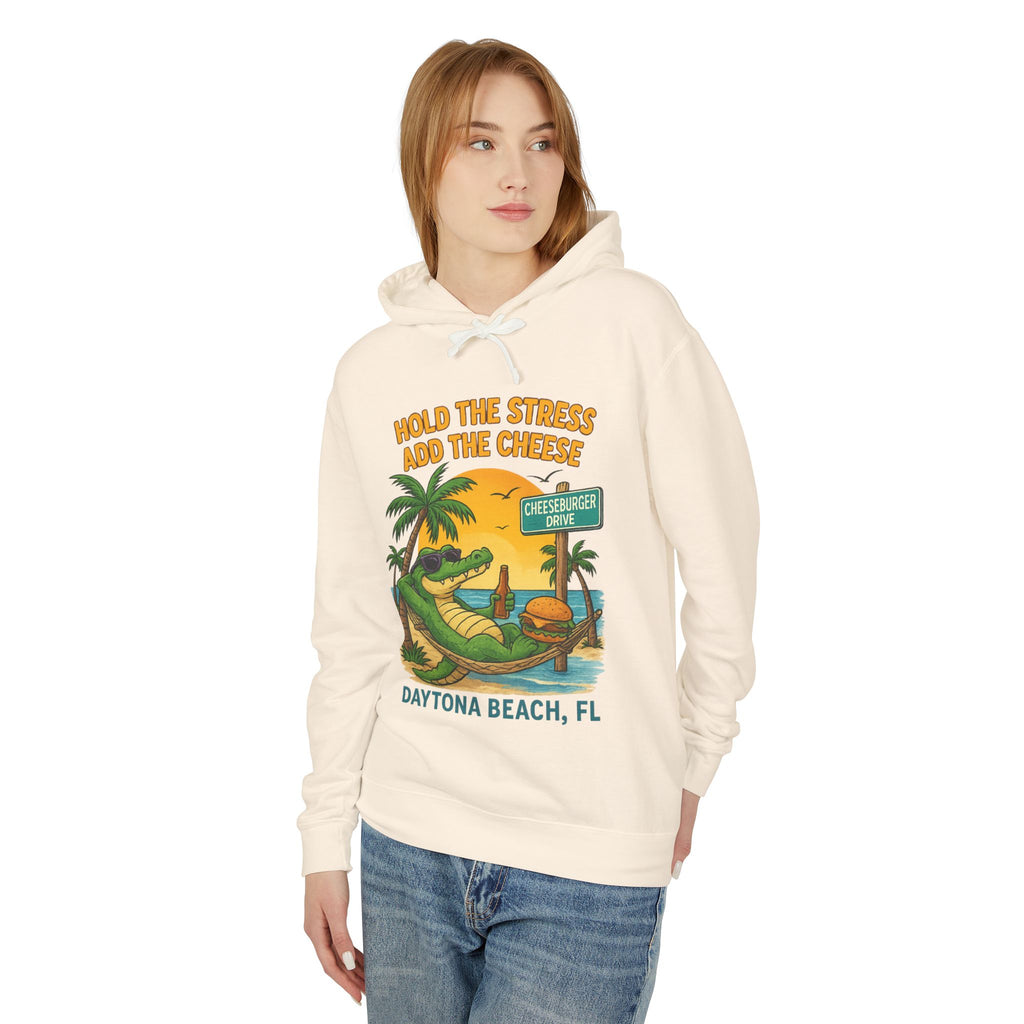 cheeseburger dr  Lightweight Comfort Colors Hoodie - Jimmy Buffet Style