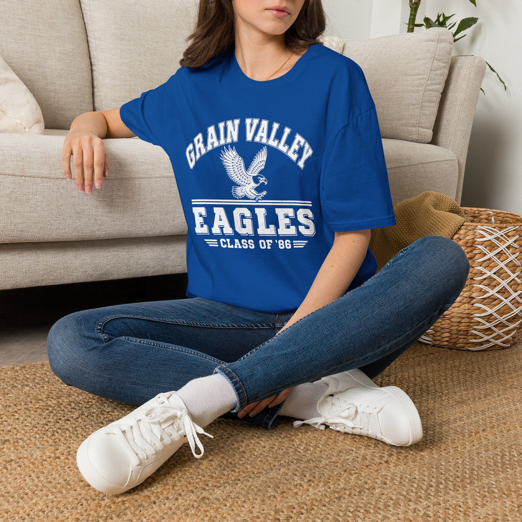 Grain Valley Eagles Vintage Logo T-Shirt | Class of '86 School Spirit