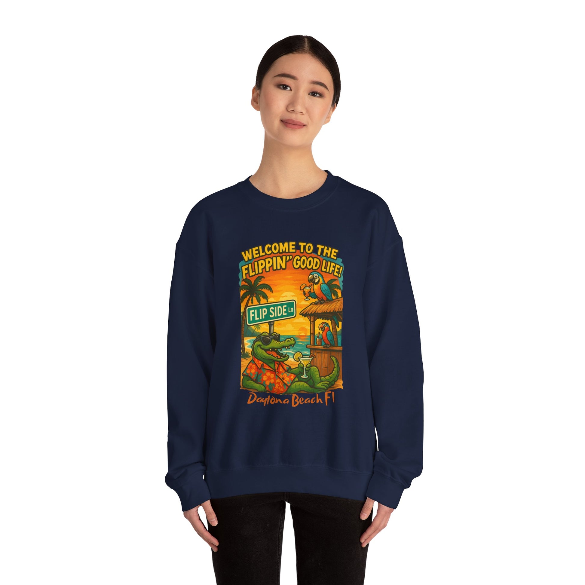 Flip side ln  Crewneck Sweatshirt - Jimmy Buffet Style