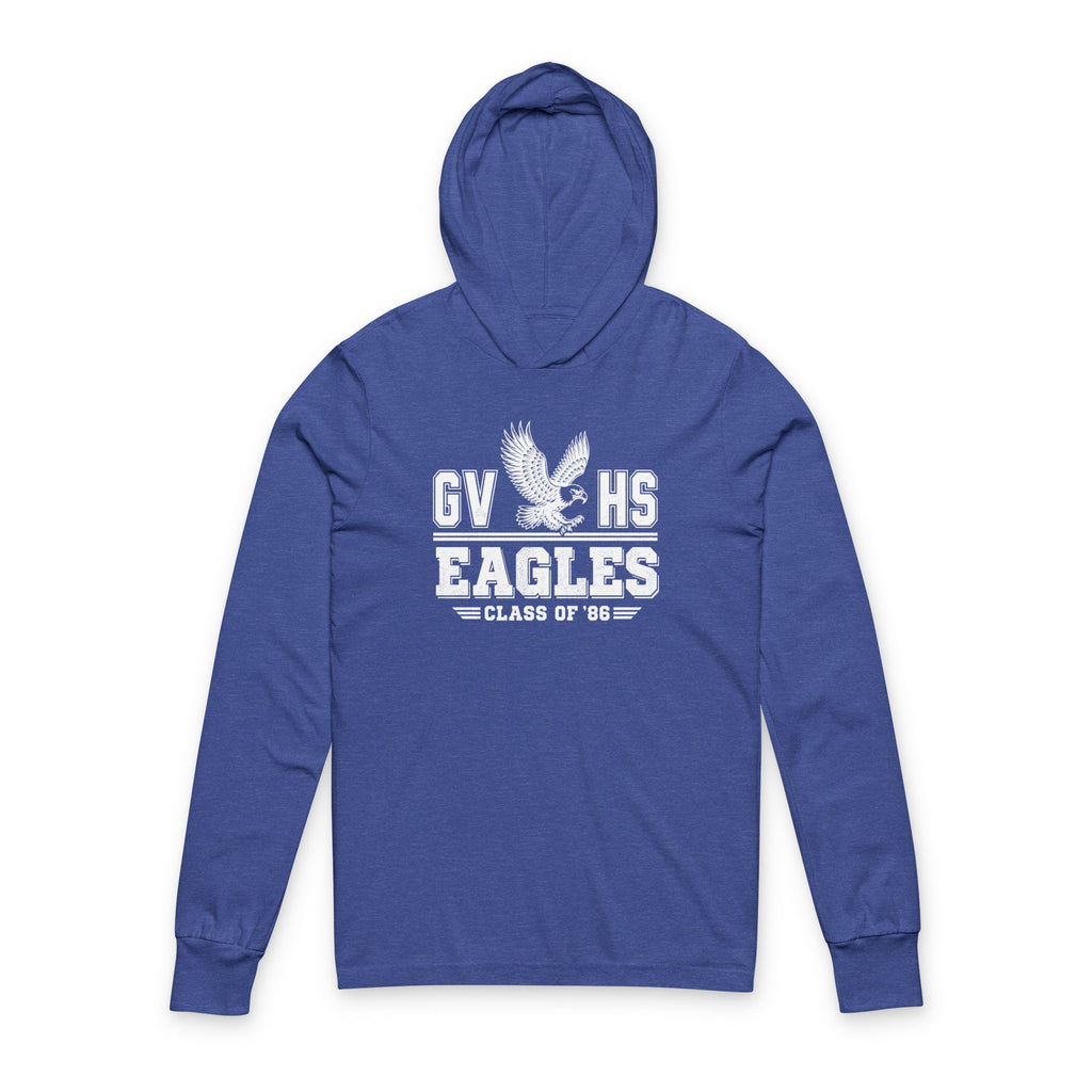 GVHS Eagles Class of '86  — Lightweight White Hooded Tee Shirt