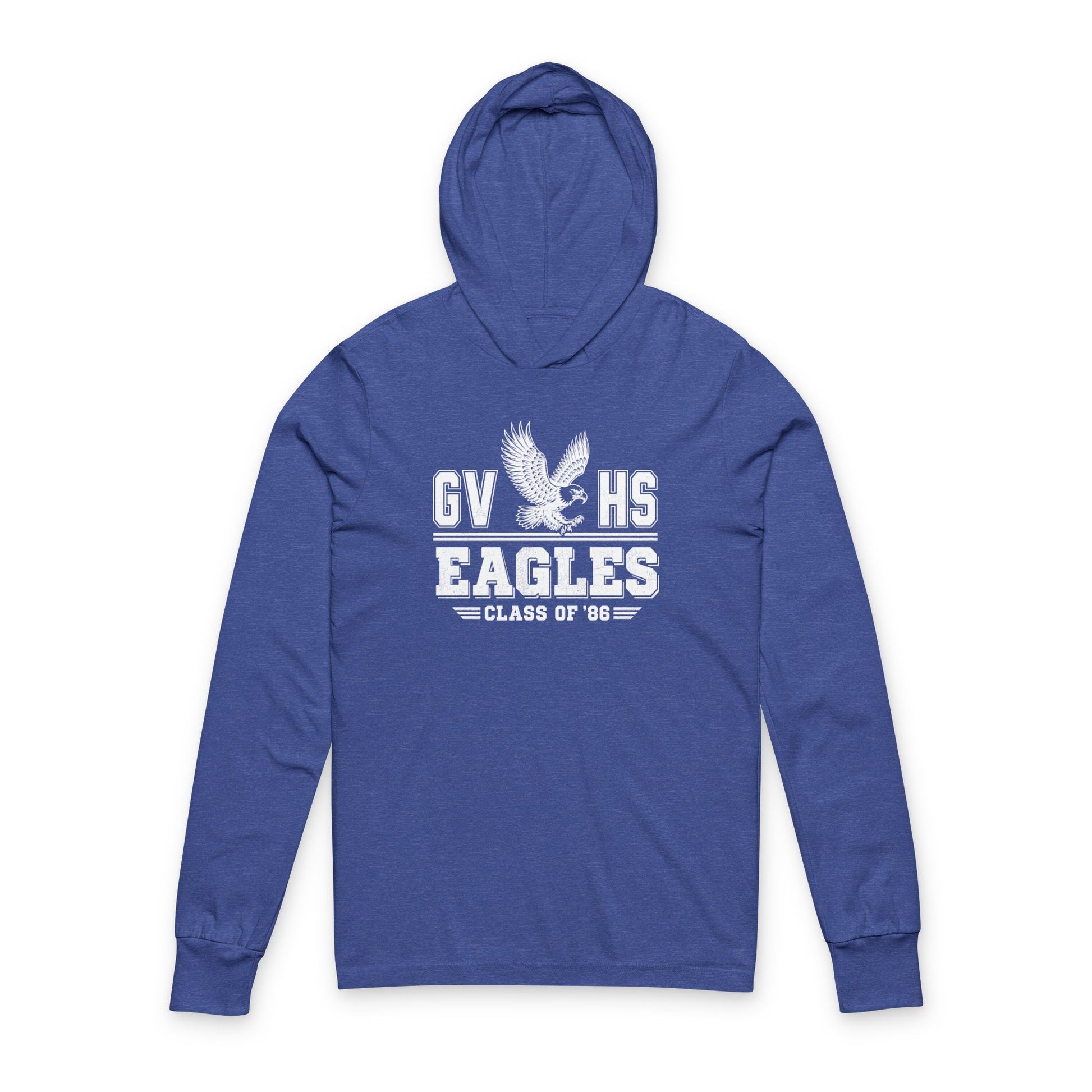 GVHS Eagles Class of '86  — Lightweight White Hooded Tee Shirt