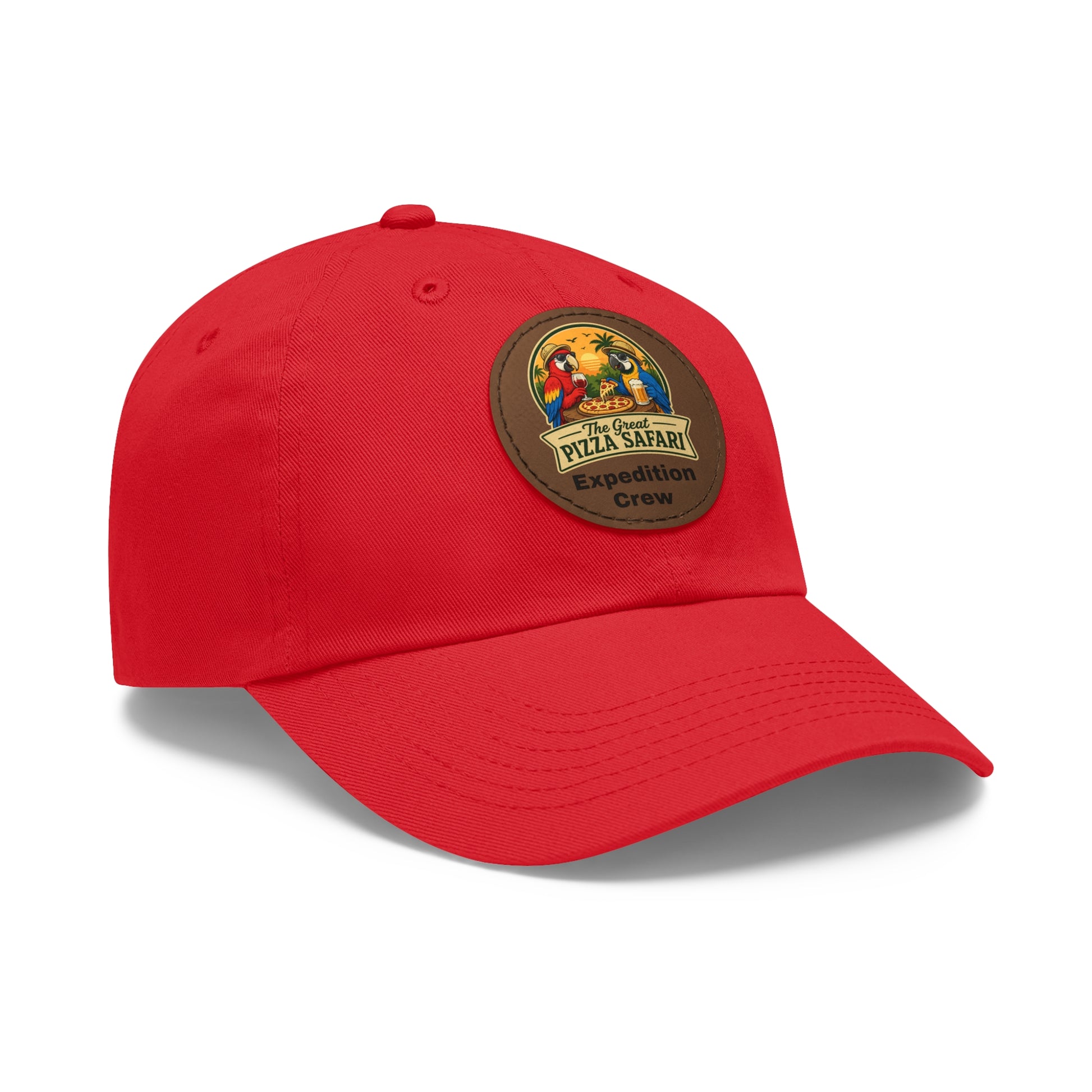 Dad Hat — Pizza Safari Expedition Crew Leather Patch