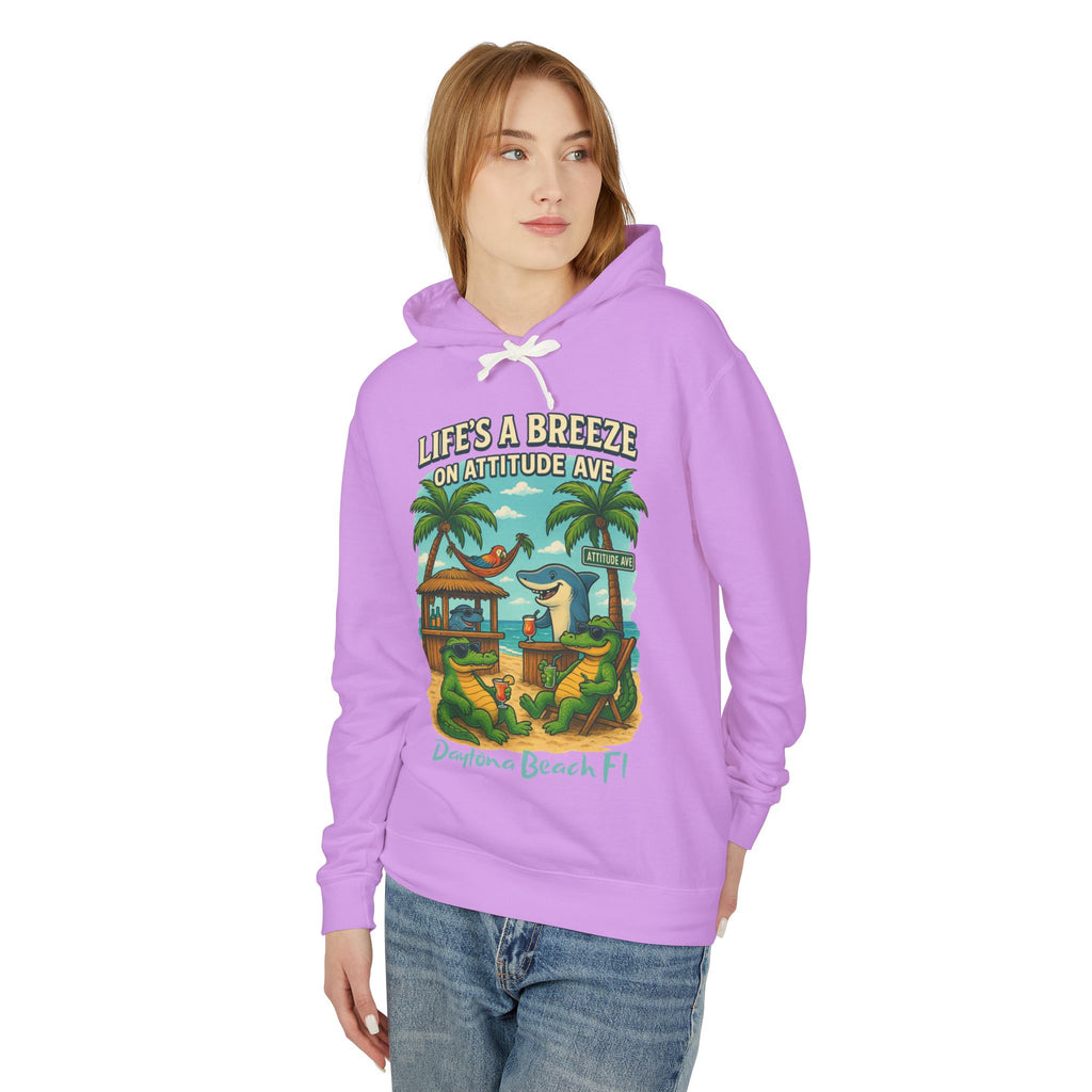 Attitude Ave Lightweight Comfort Colors Hoodie - Jimmy Buffet Style