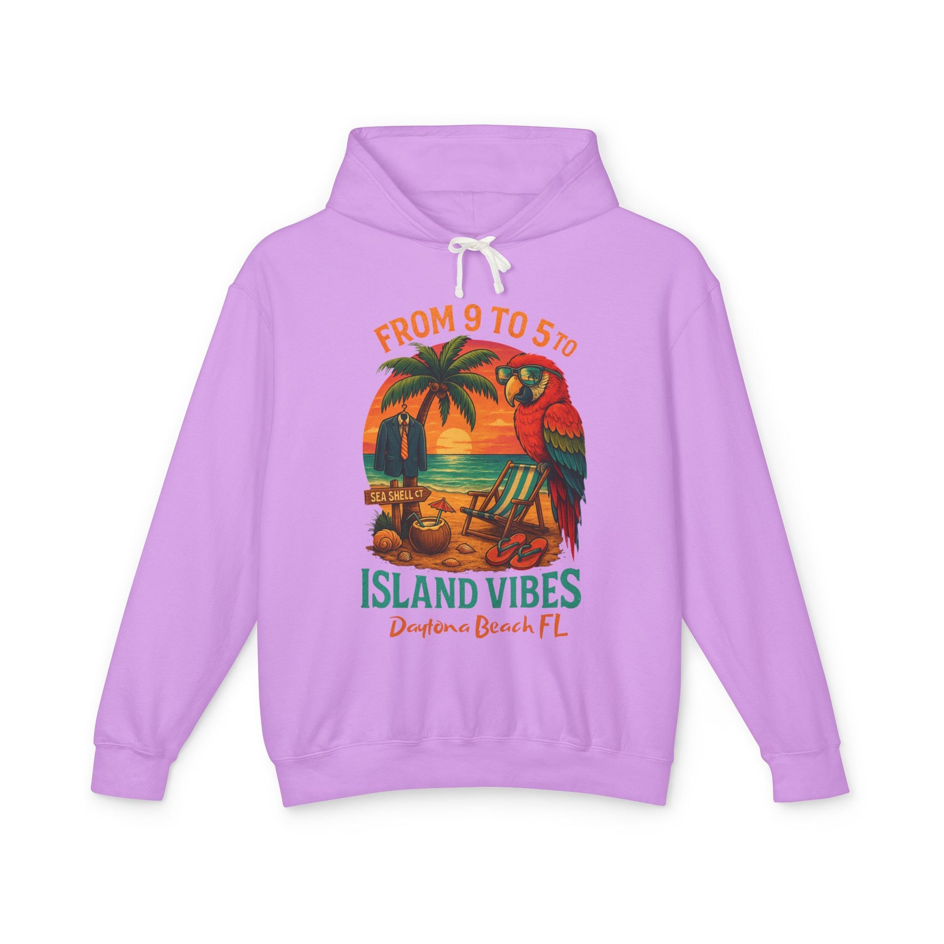 Sea Shell ct   Lightweight Comfort Colors Hoodie - Jimmy Buffet Style
