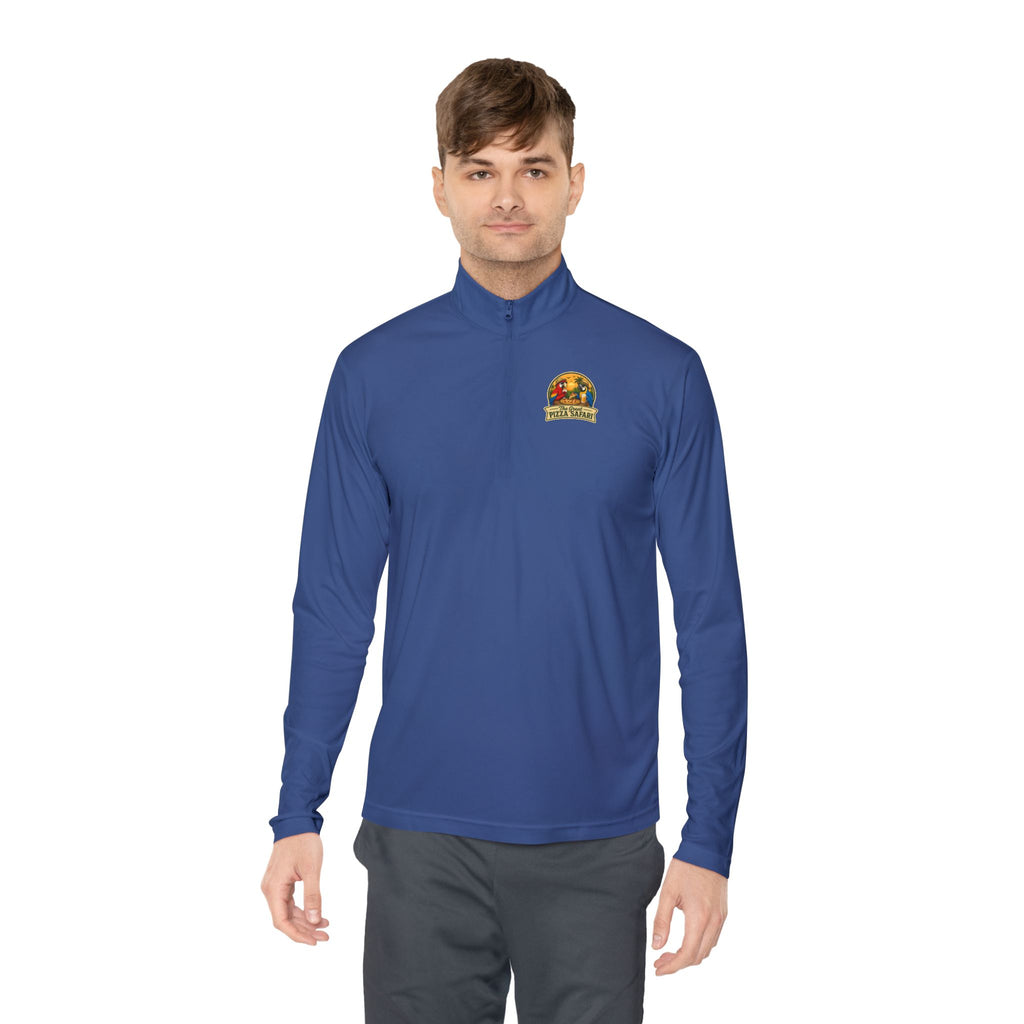 Quarter-Zip Pullover — The Great Pizza Safari Logo Pullover