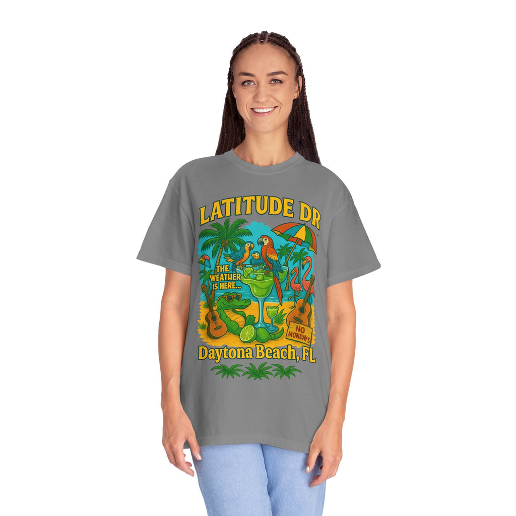 Latitude Dr   T-Shirt, Summer Vibes Tee, Beachwear, Vacation Shirt, Funny Graphic Tee, Unisex Casual Wear