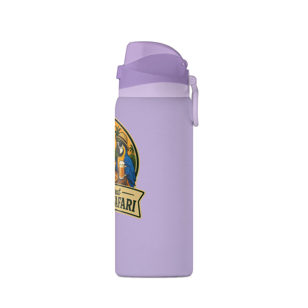 Insulated Water Bottle — "The Great Pizza Safari" Parrot Design, 32 oz