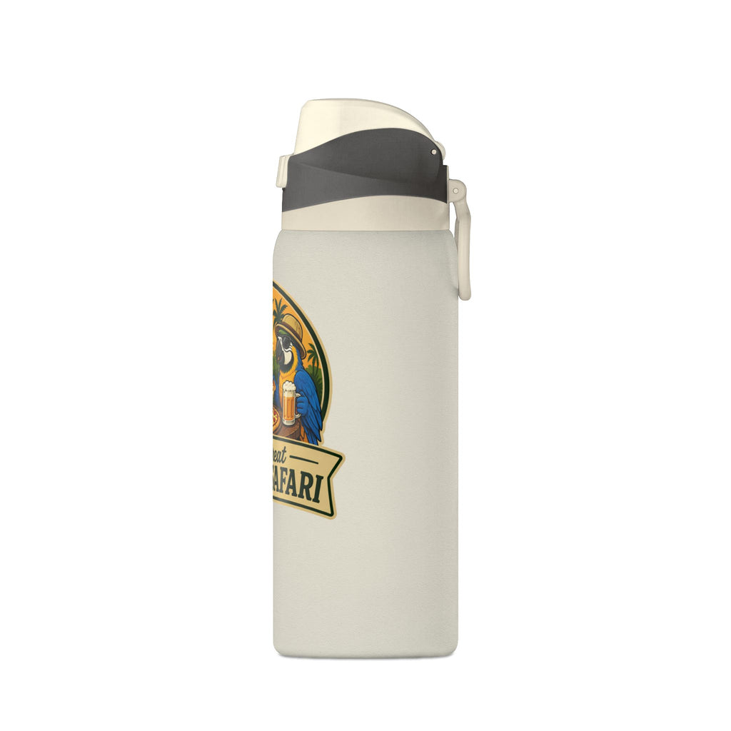 Insulated Water Bottle — "The Great Pizza Safari" Parrot Design, 32 oz