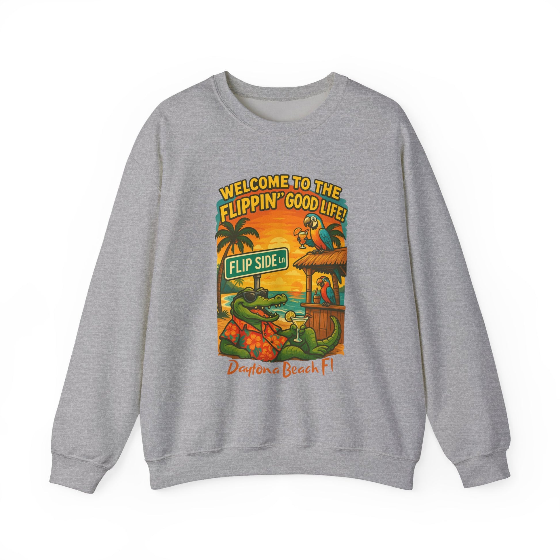 Flip side ln  Crewneck Sweatshirt - Jimmy Buffet Style