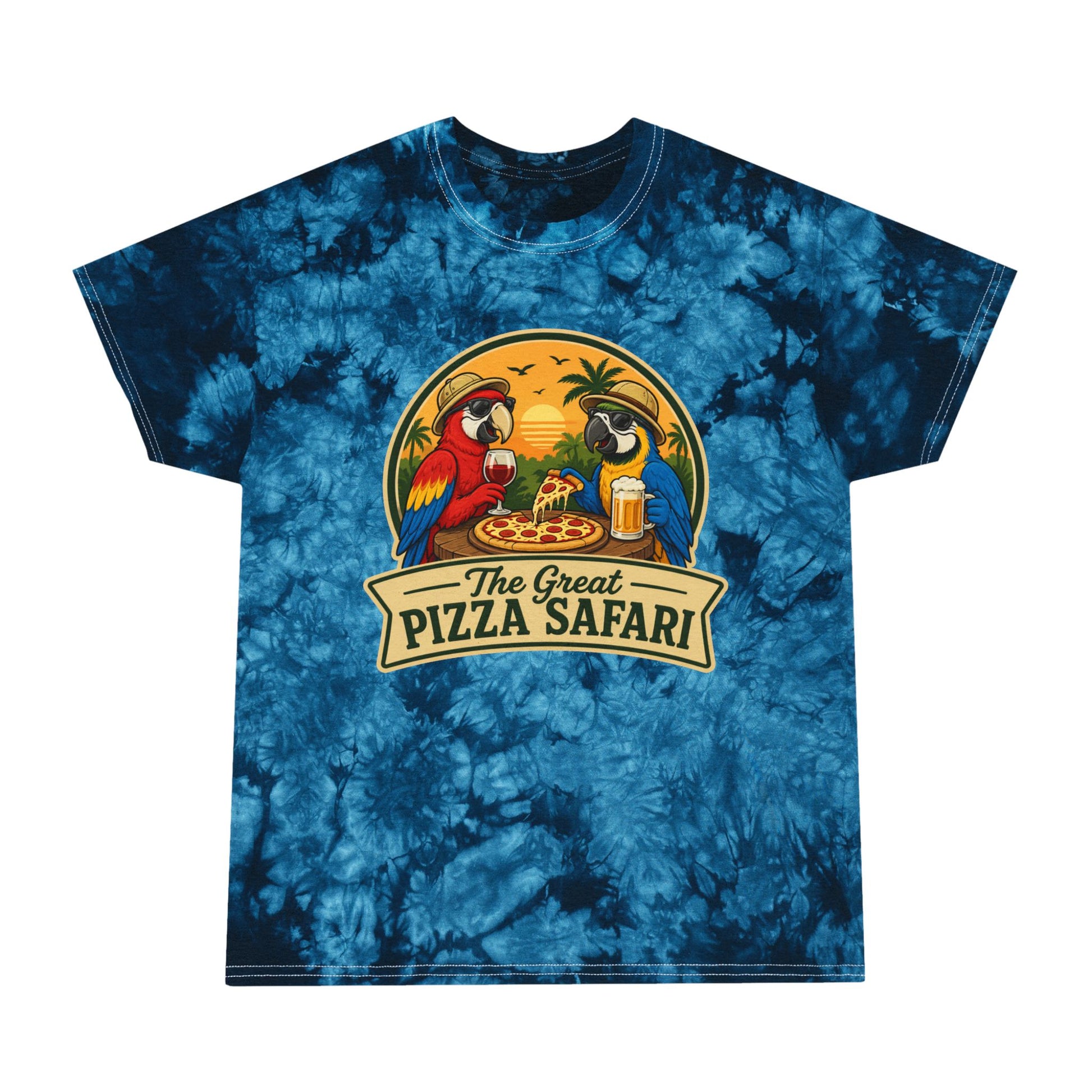 Tie-Dye Tee — "The Great Pizza Safari" Graphic T-Shirt