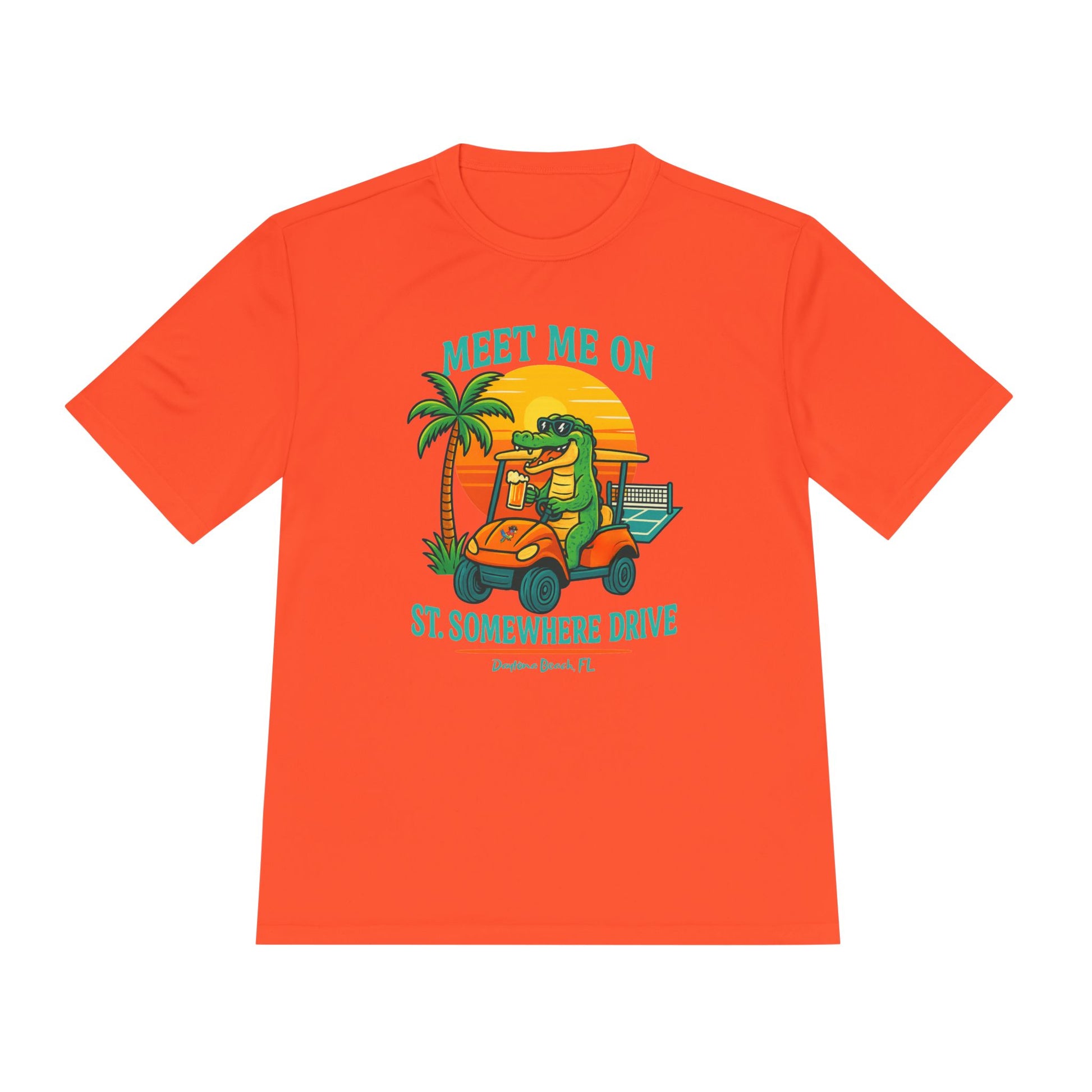 Meet Me On Somewhere Drive Tee — Funny Golf Cart Alligator Graphic T-Shirt