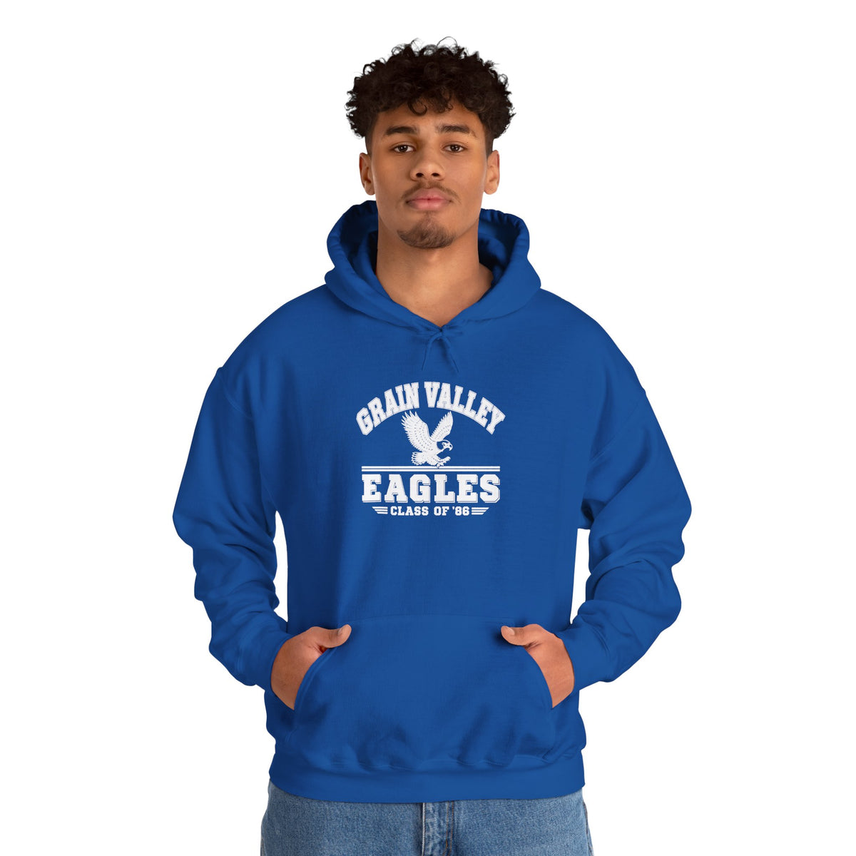 Grain Valley Eagles Hoodie – Class of ’87 Vintage School Spirit Pullover