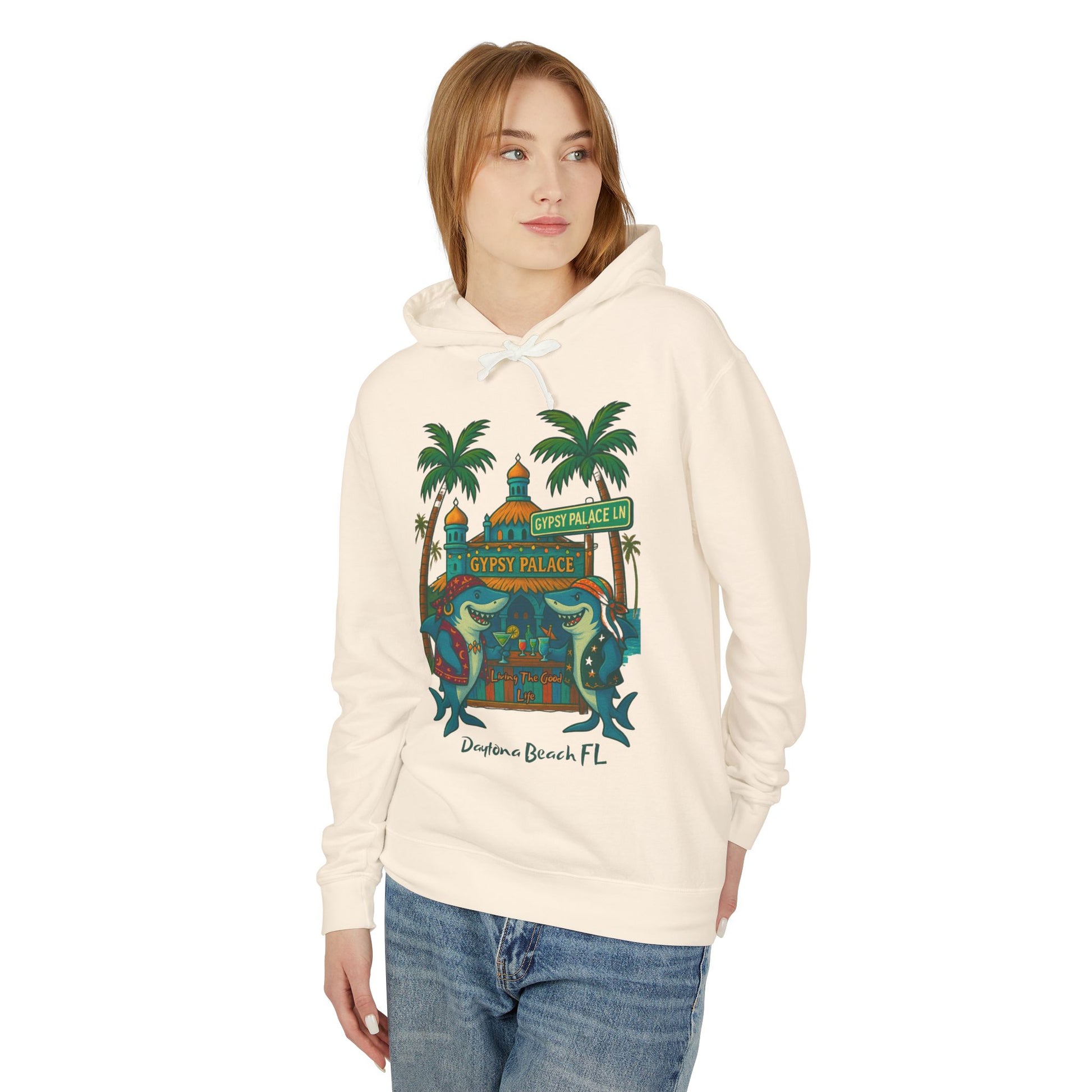 Gypsy Palace  ln Lightweight Comfort Colors Hoodie - Jimmy Buffet Style