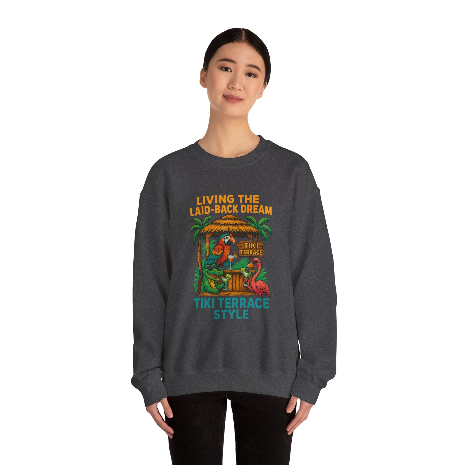 Tiki Terrace  Crewneck Sweatshirt - Jimmy Buffet Style