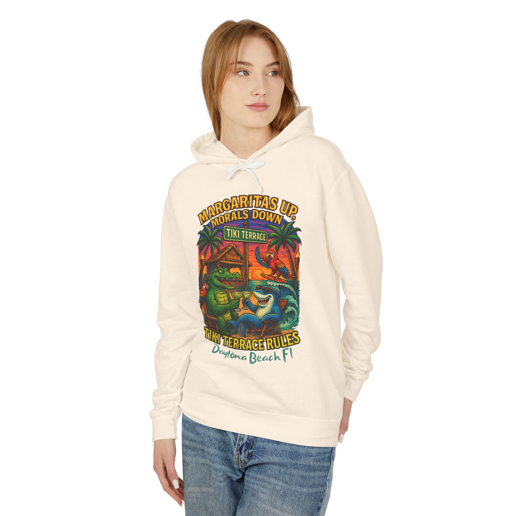 Tiki Terrace  Lightweight Comfort Colors Hoodie - Jimmy Buffet Style