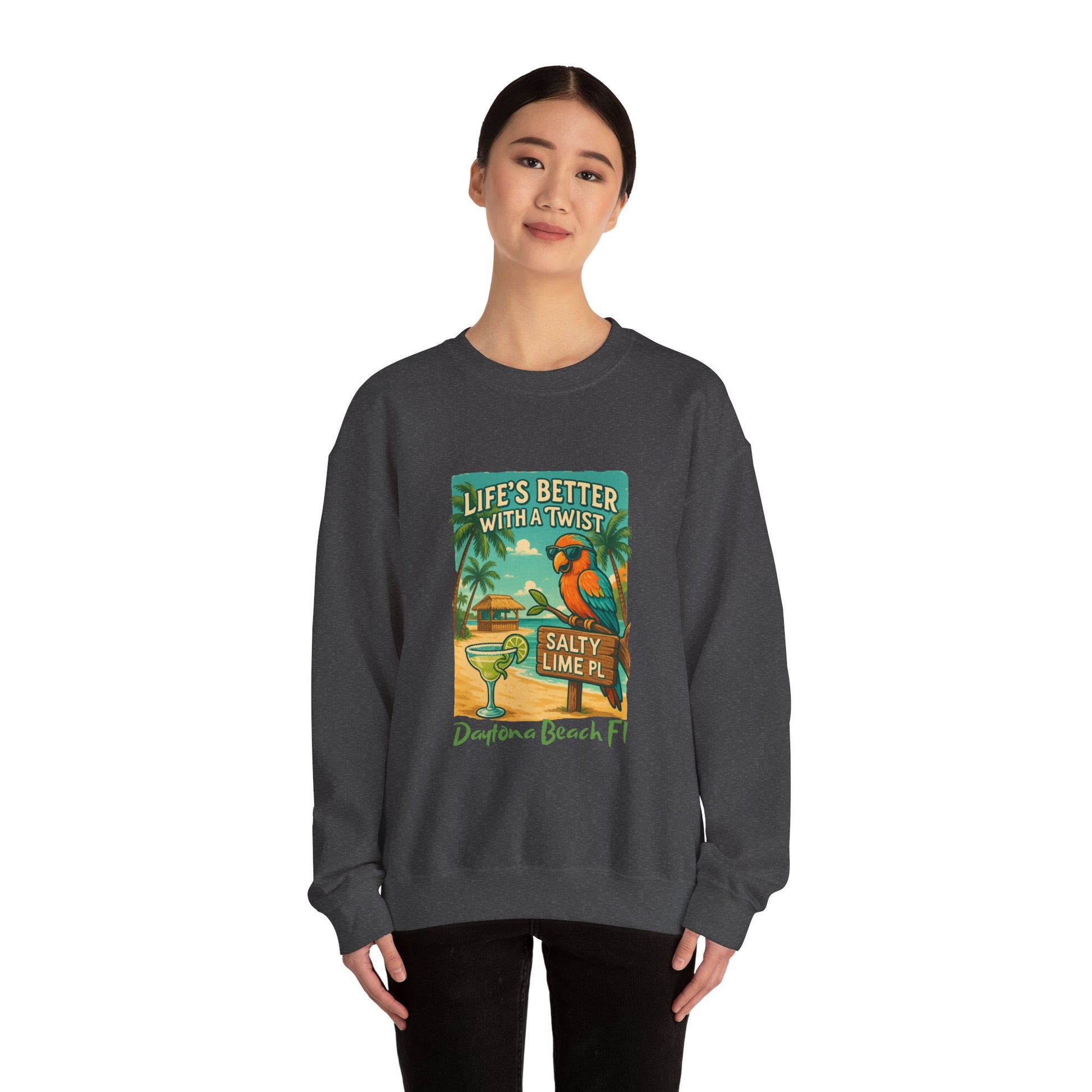 Salty Lime  Place  Crewneck Sweatshirt - Jimmy Buffet Style