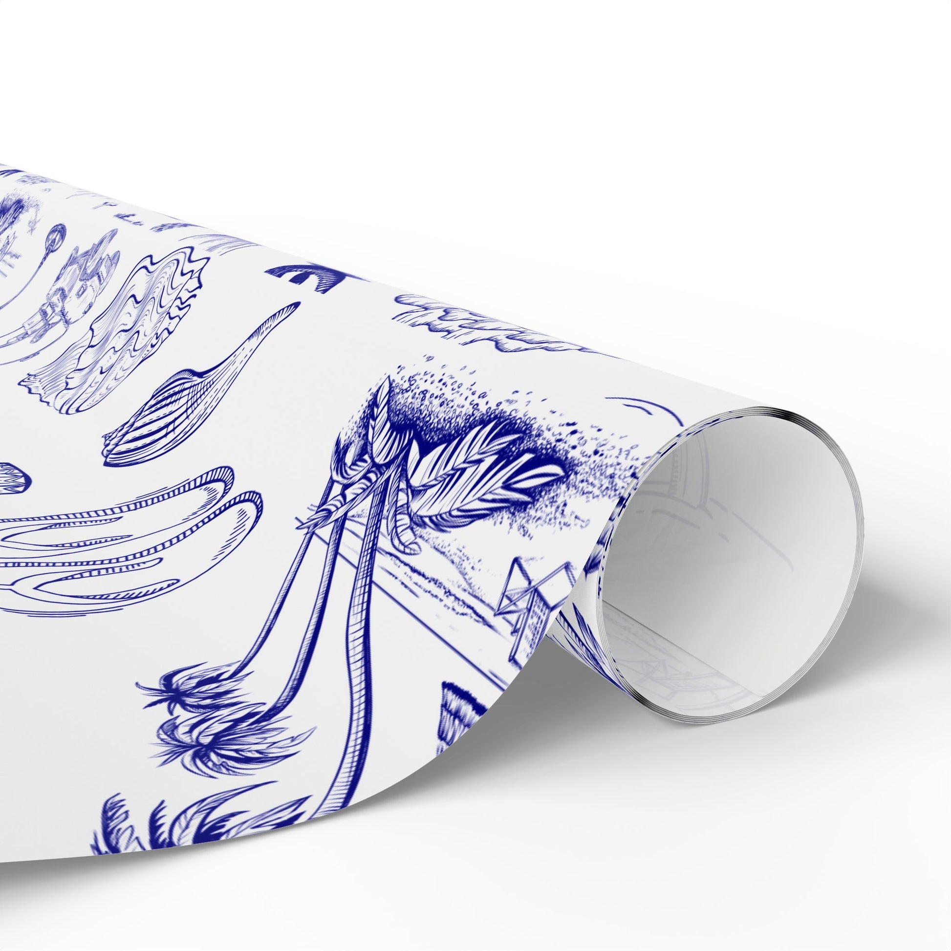 Beach-Themed Wrapping Paper, Ocean Vibe Gift Wrap