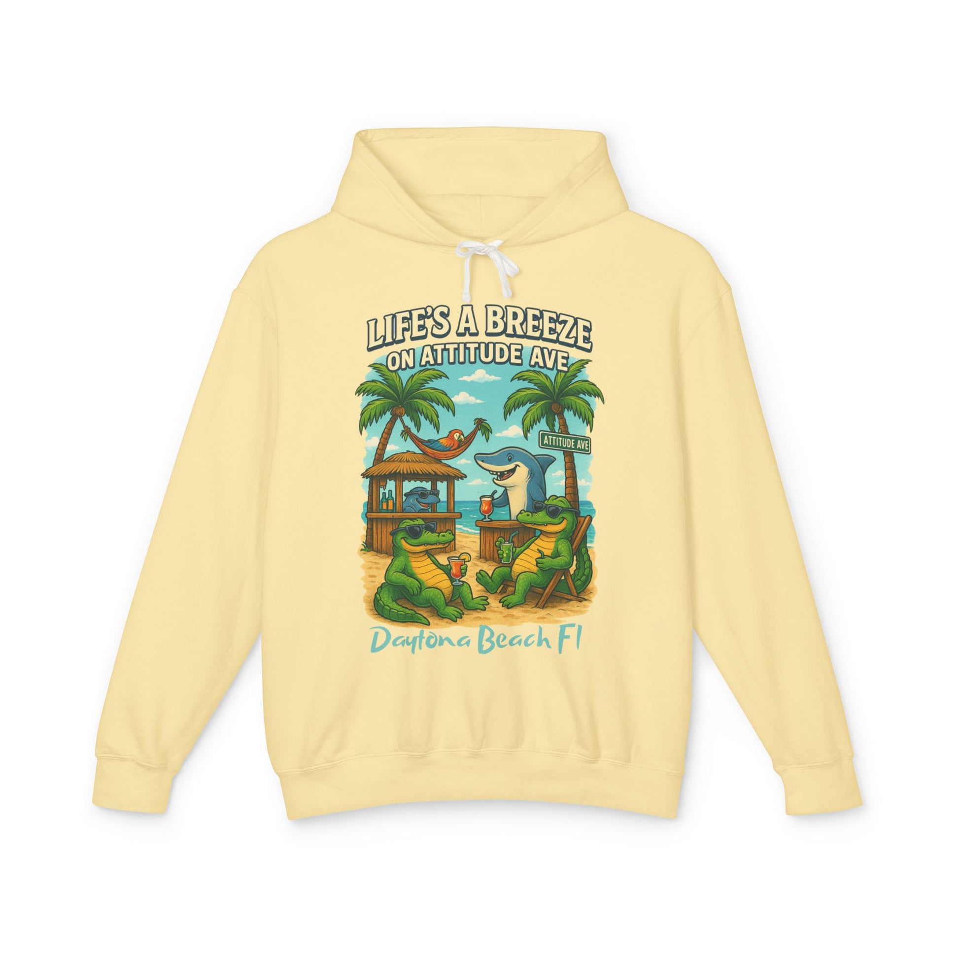 Attitude Ave Lightweight Comfort Colors Hoodie - Jimmy Buffet Style