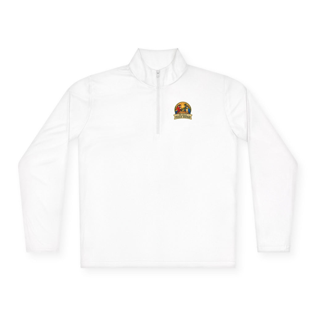Quarter-Zip Pullover — The Great Pizza Safari Logo Pullover