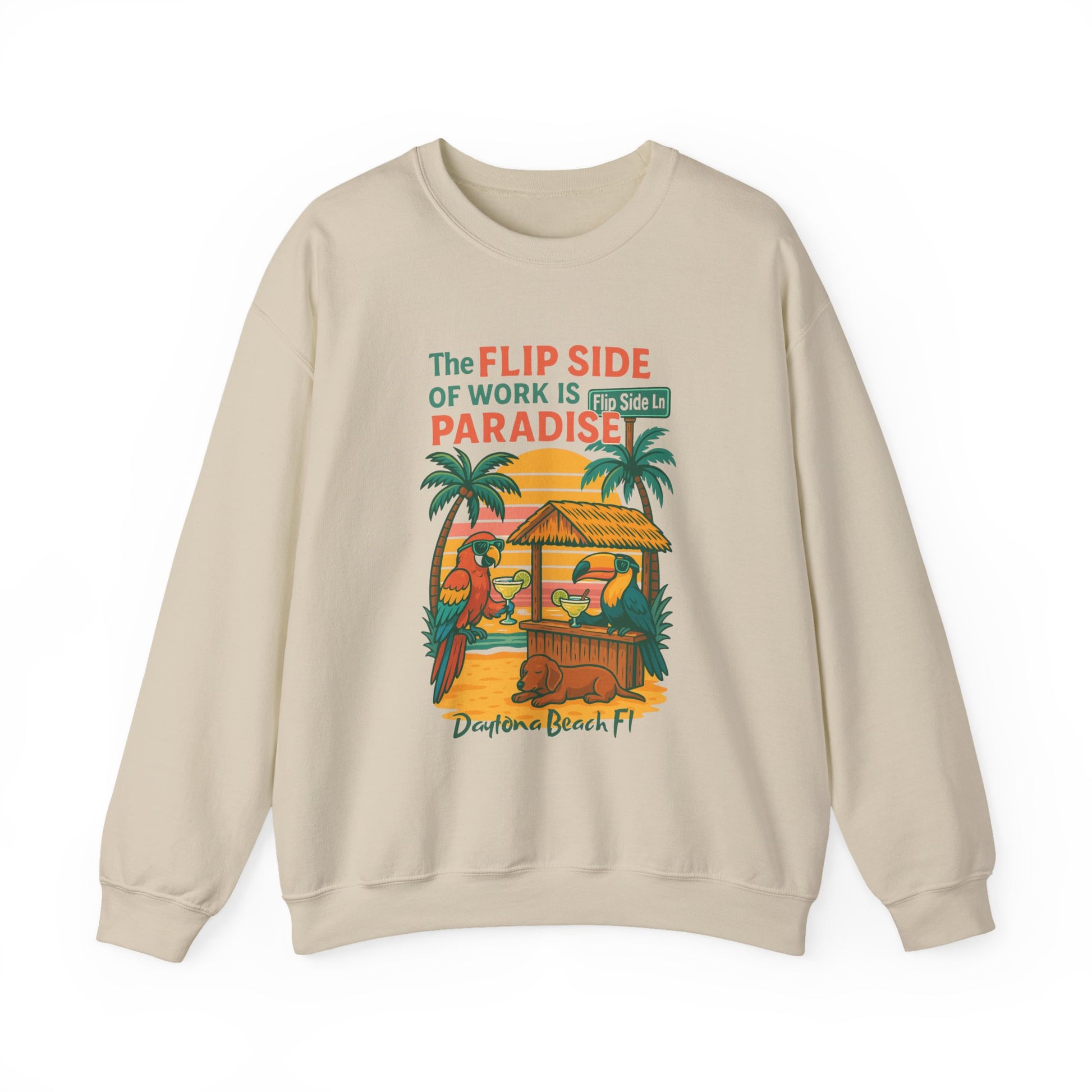Flip side ln  Crewneck Sweatshirt - Jimmy Buffet Style