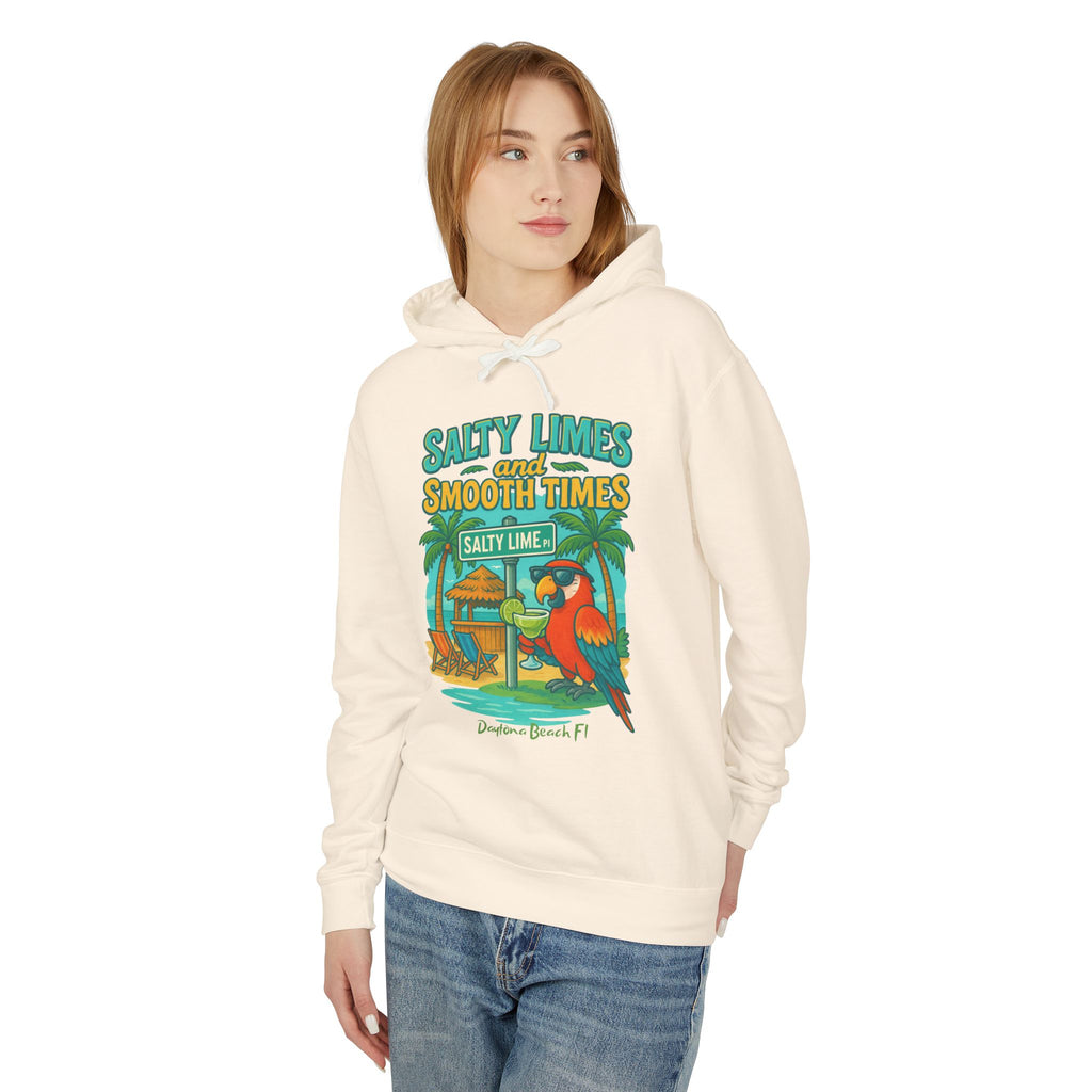 Salty Lime  Place  Lightweight Comfort Colors Hoodie - Jimmy Buffet Style