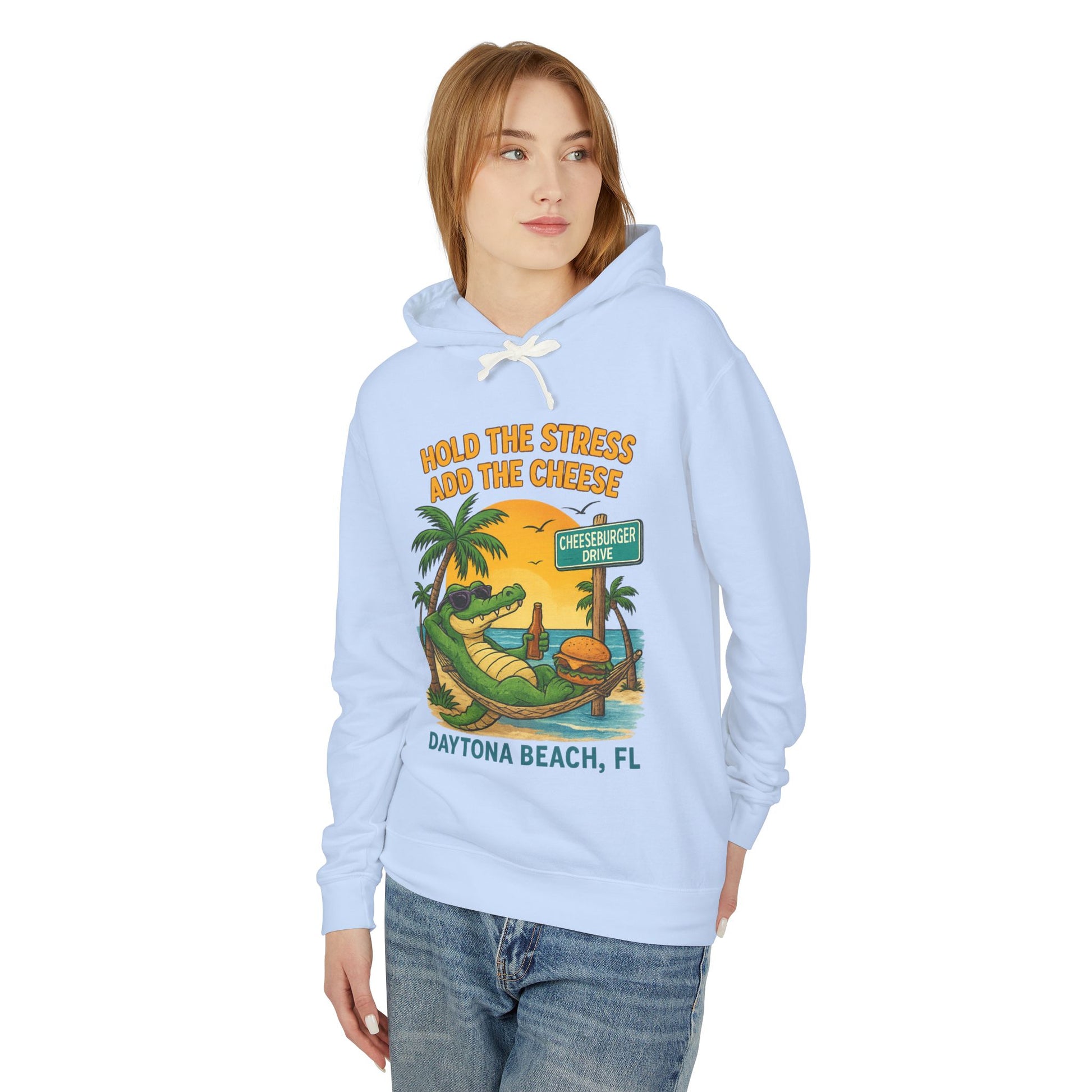 cheeseburger dr  Lightweight Comfort Colors Hoodie - Jimmy Buffet Style