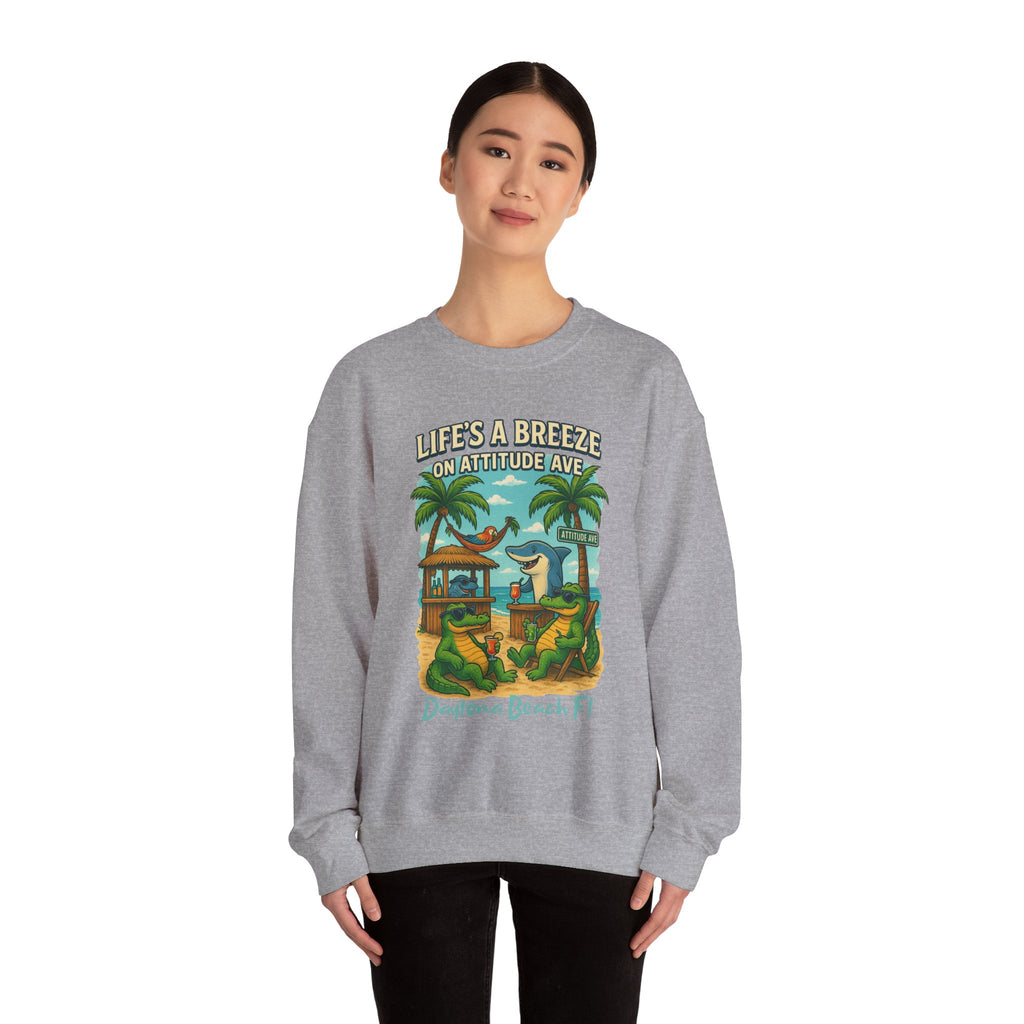 Attitude Ave Crewneck Sweatshirt - Jimmy Buffet Style