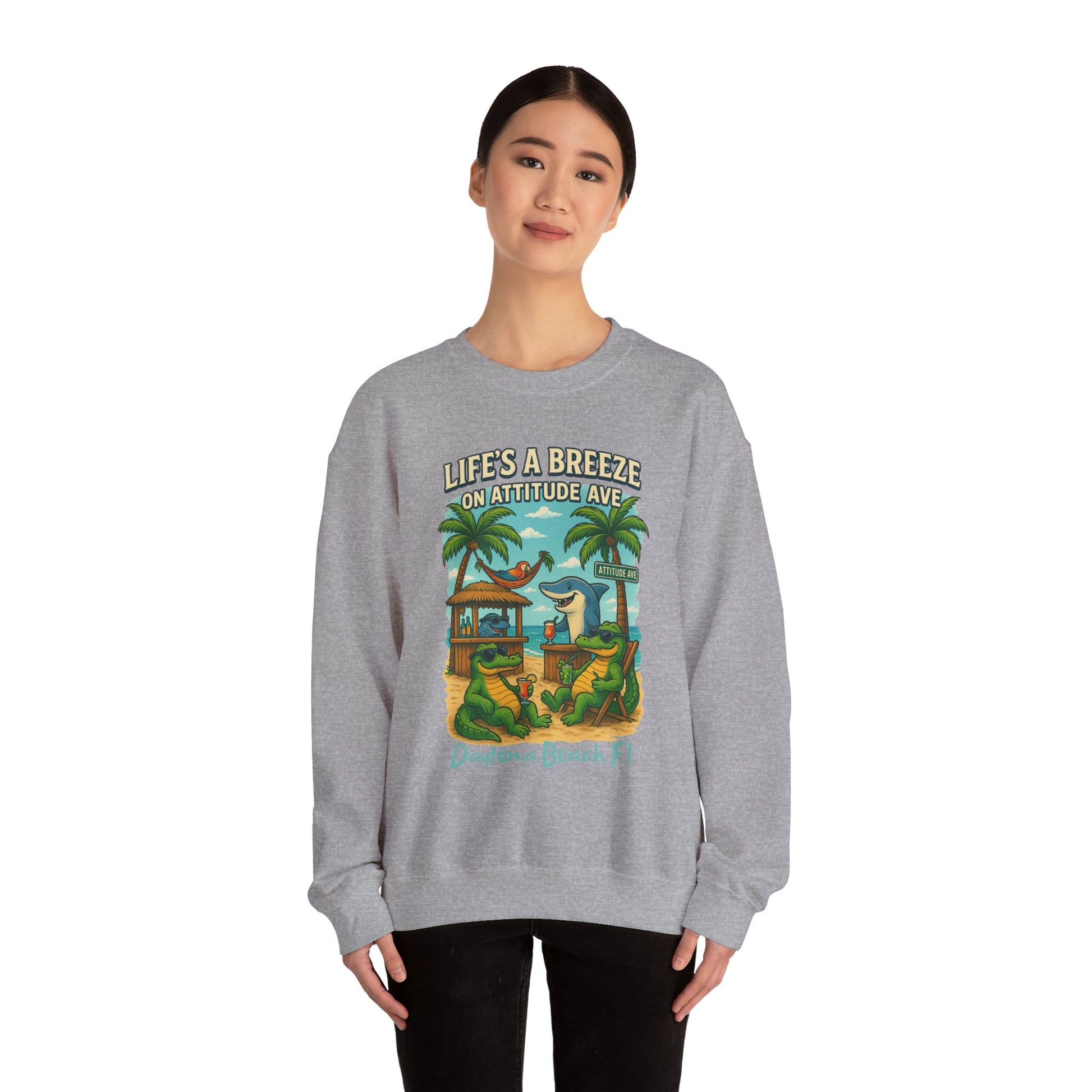 Attitude Ave Crewneck Sweatshirt - Jimmy Buffet Style