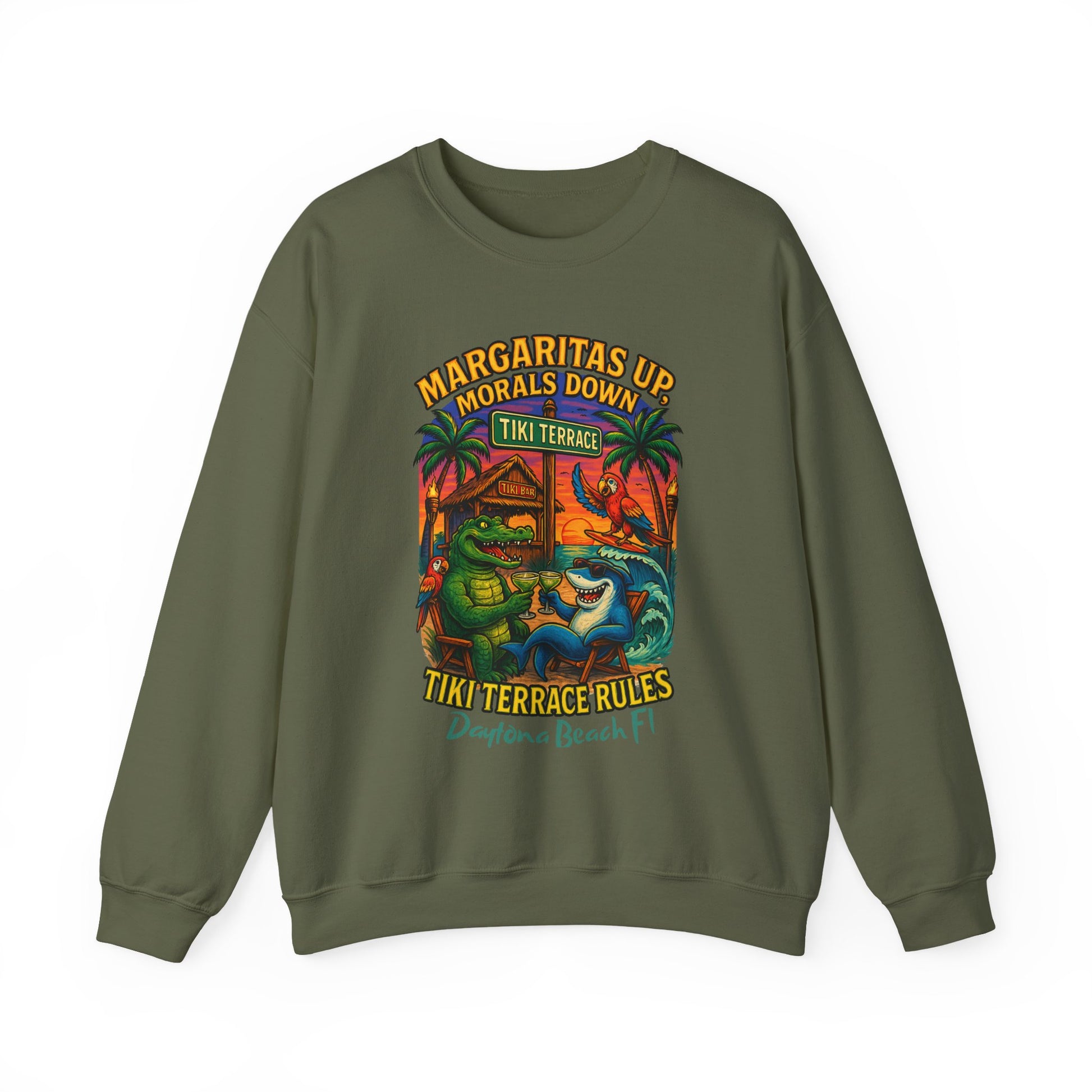 Tiki terrace Crewneck Sweatshirt - Jimmy Buffet Style